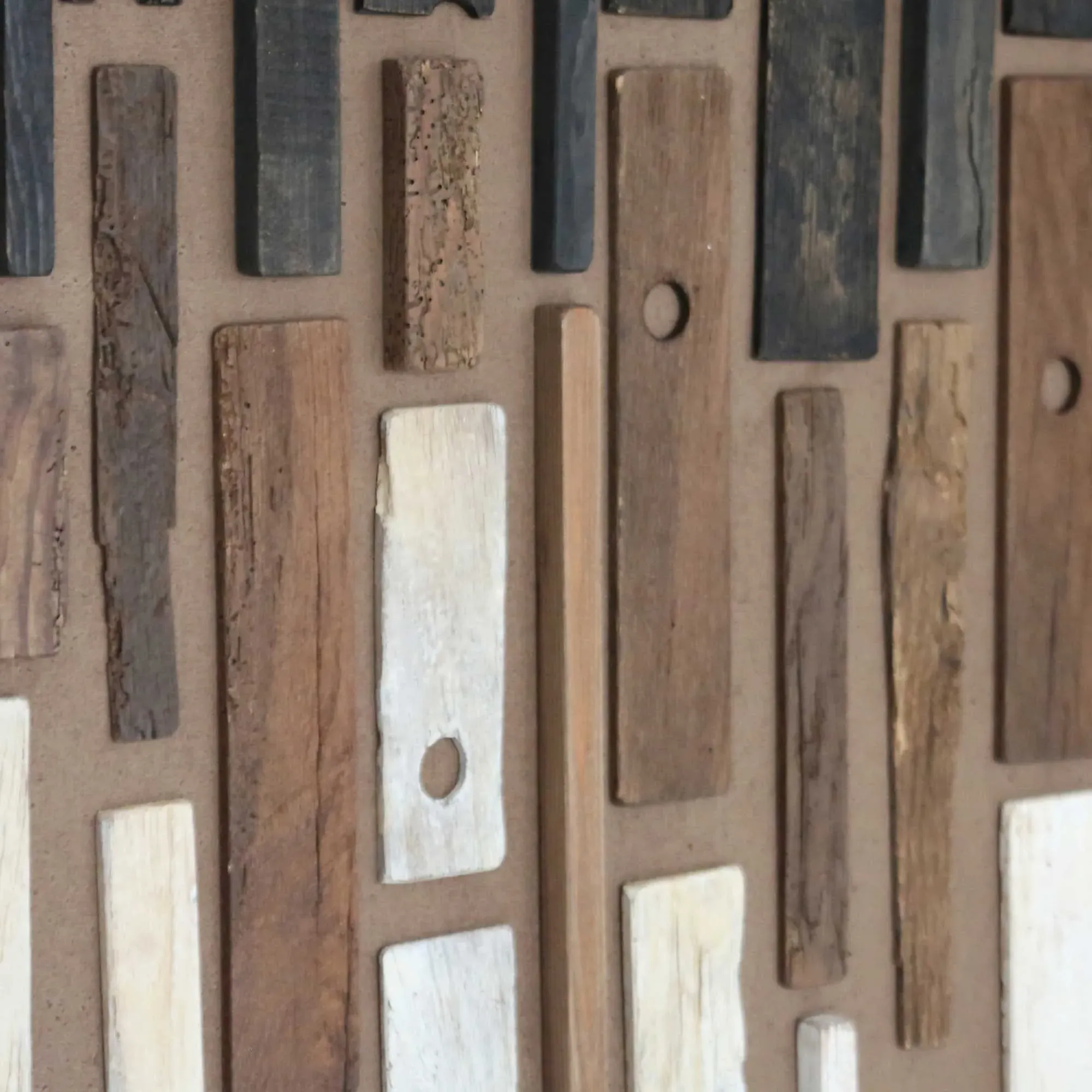 Mocha Abstract Square Wall Art Print - Brown, Pine Wood