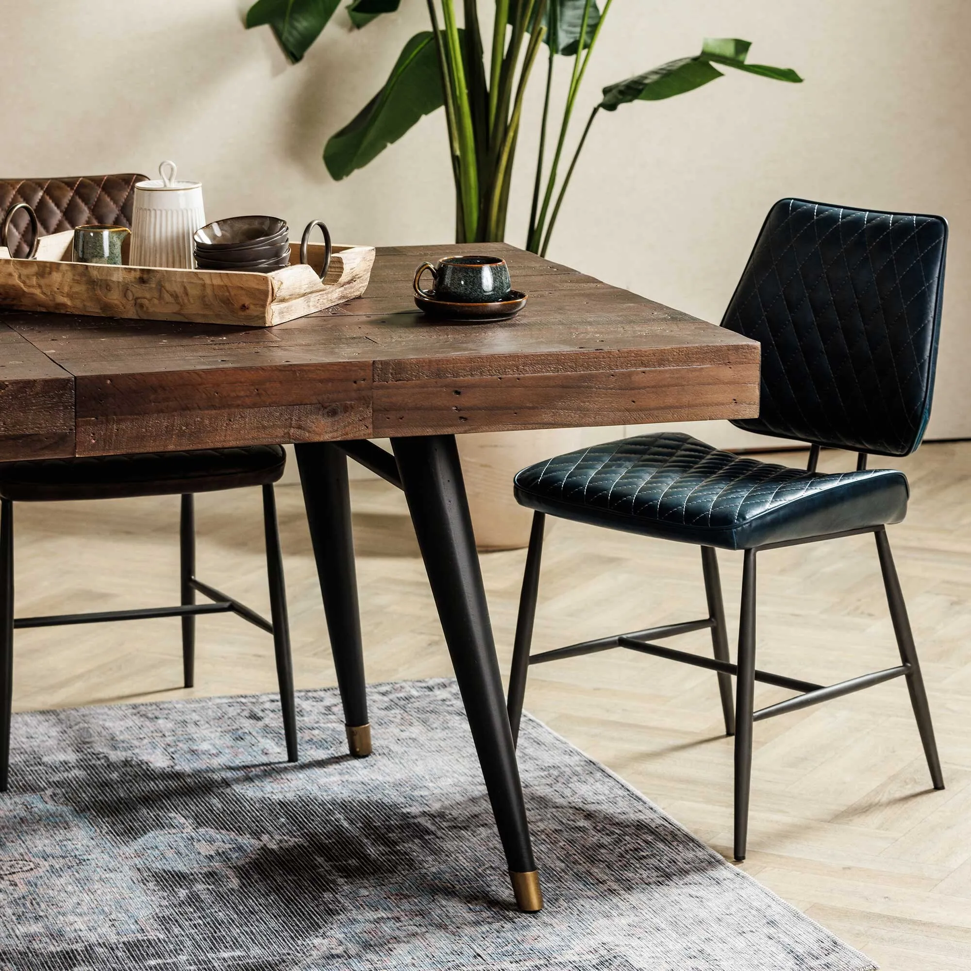 Modi Extendable Dining Table - Brown, Reclaimed Wood