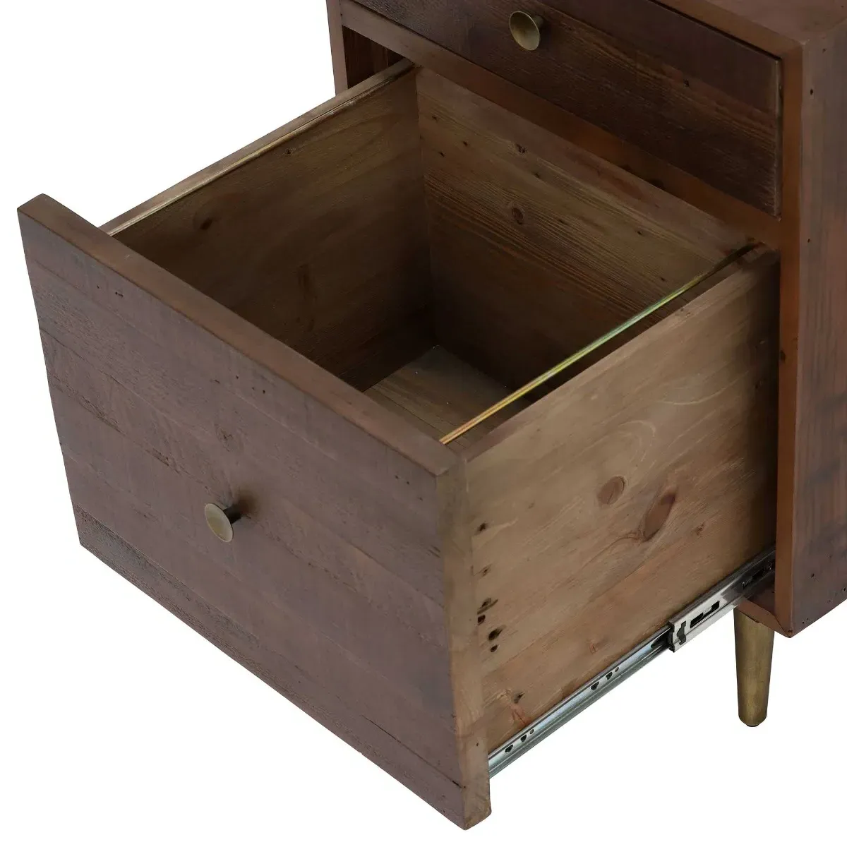 Modi Filing Cabinet with Drawer - Brown, Reclaimed Wood