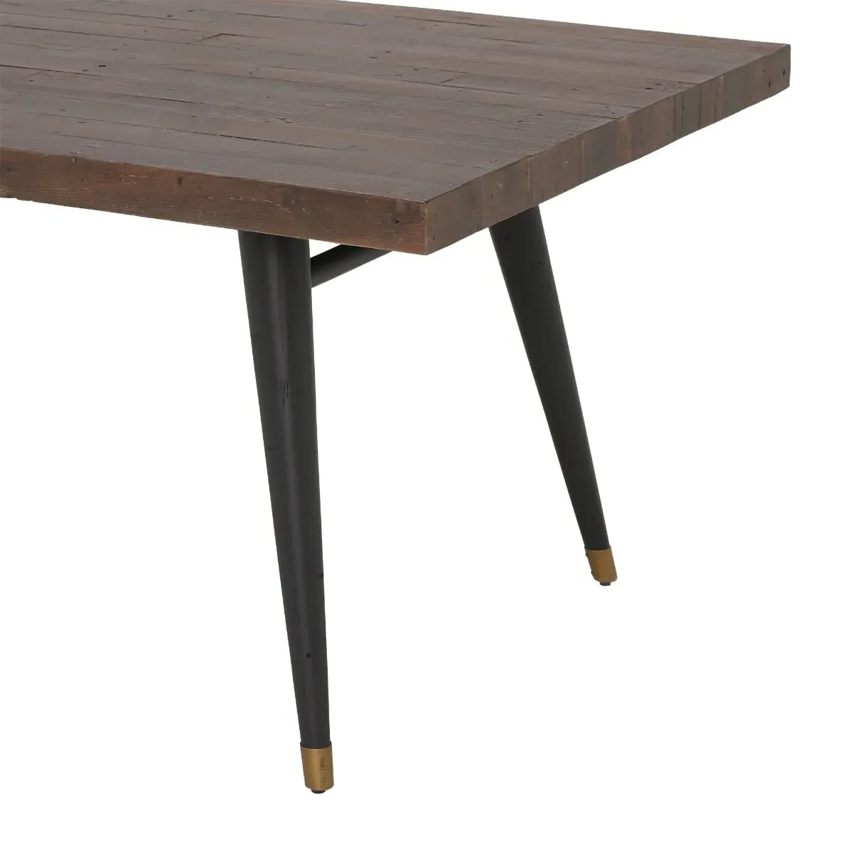 Modi Fixed Dining Table - Brown, Reclaimed Wood