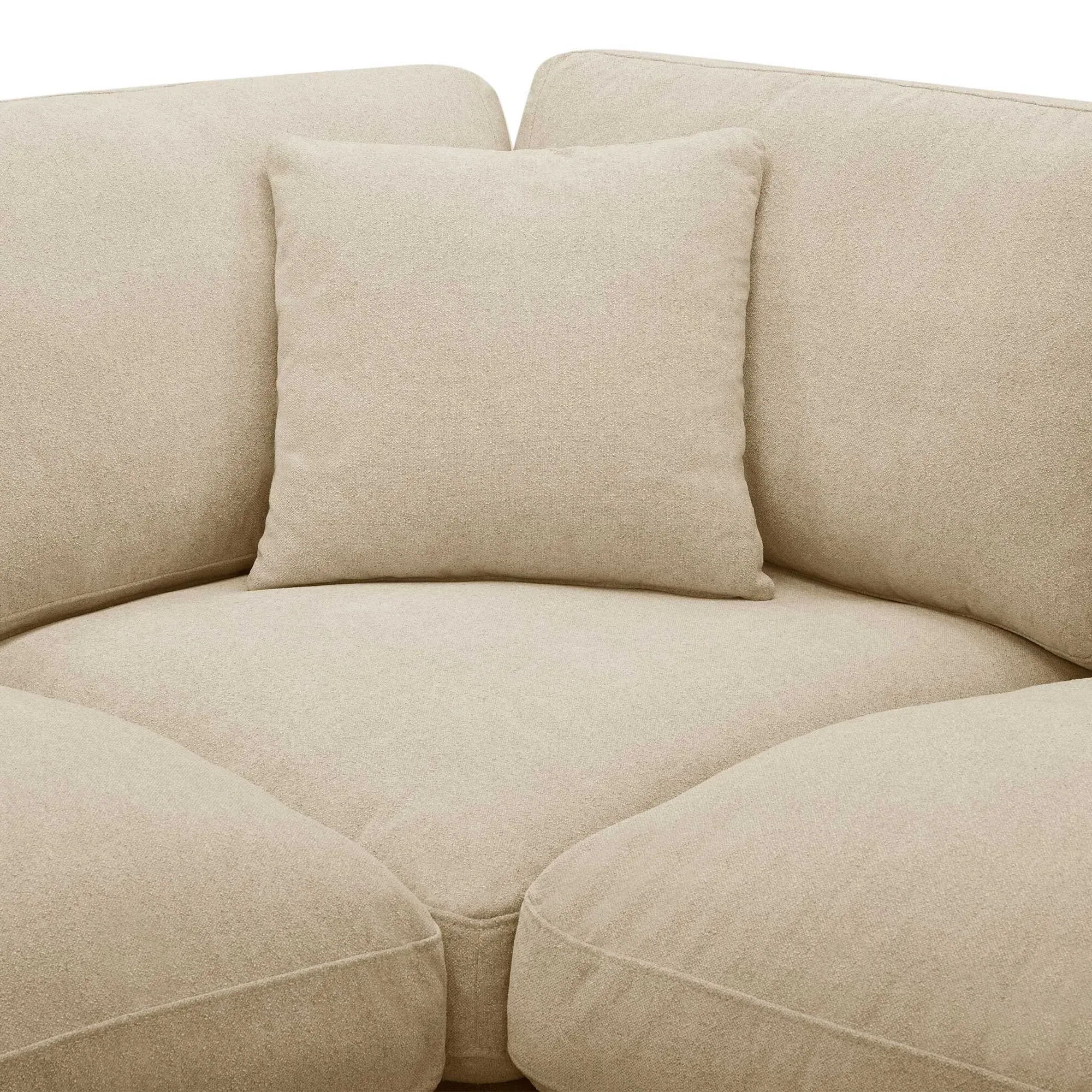 Monaco Corner 4-Piece Modular Sofa - Neutral, Fabric