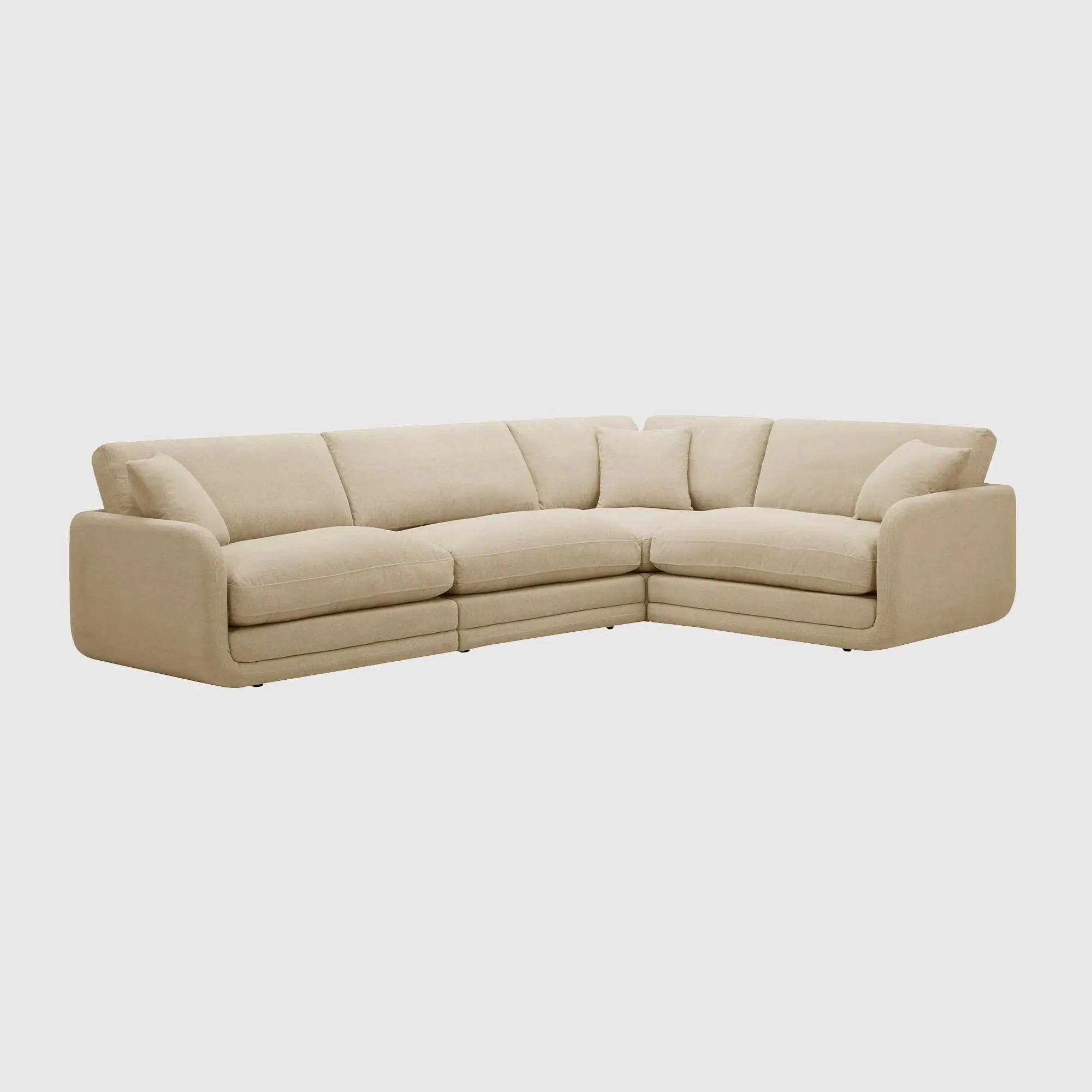 Monaco Corner 4-Piece Modular Sofa - Neutral, Fabric