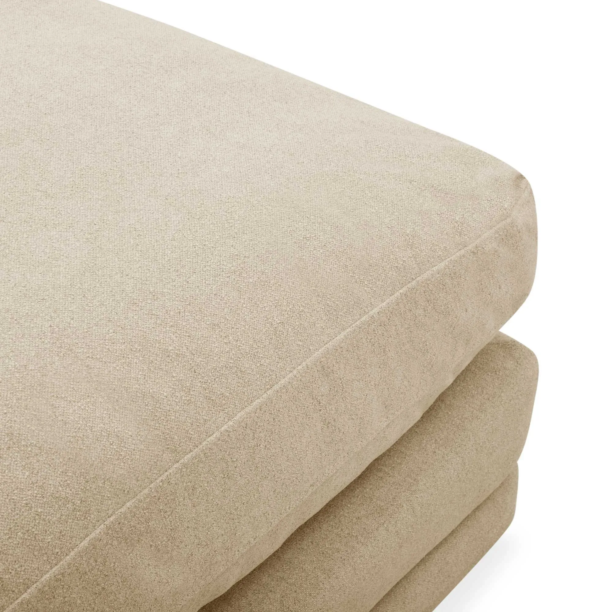 Monaco Ottoman - Neutral, Fabric