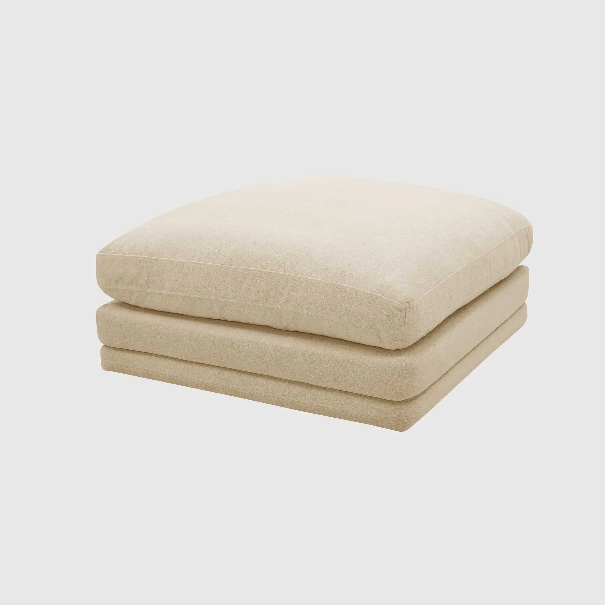 Monaco Ottoman - Neutral, Fabric image