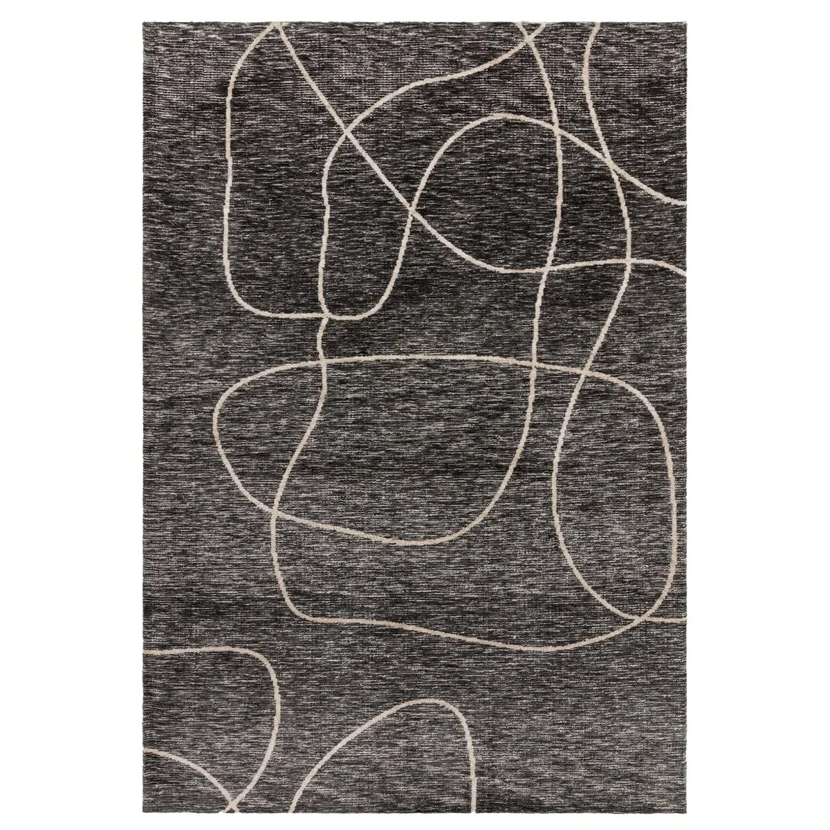 Monochrome Strand Rug - Grey, Microfibre Polyester product