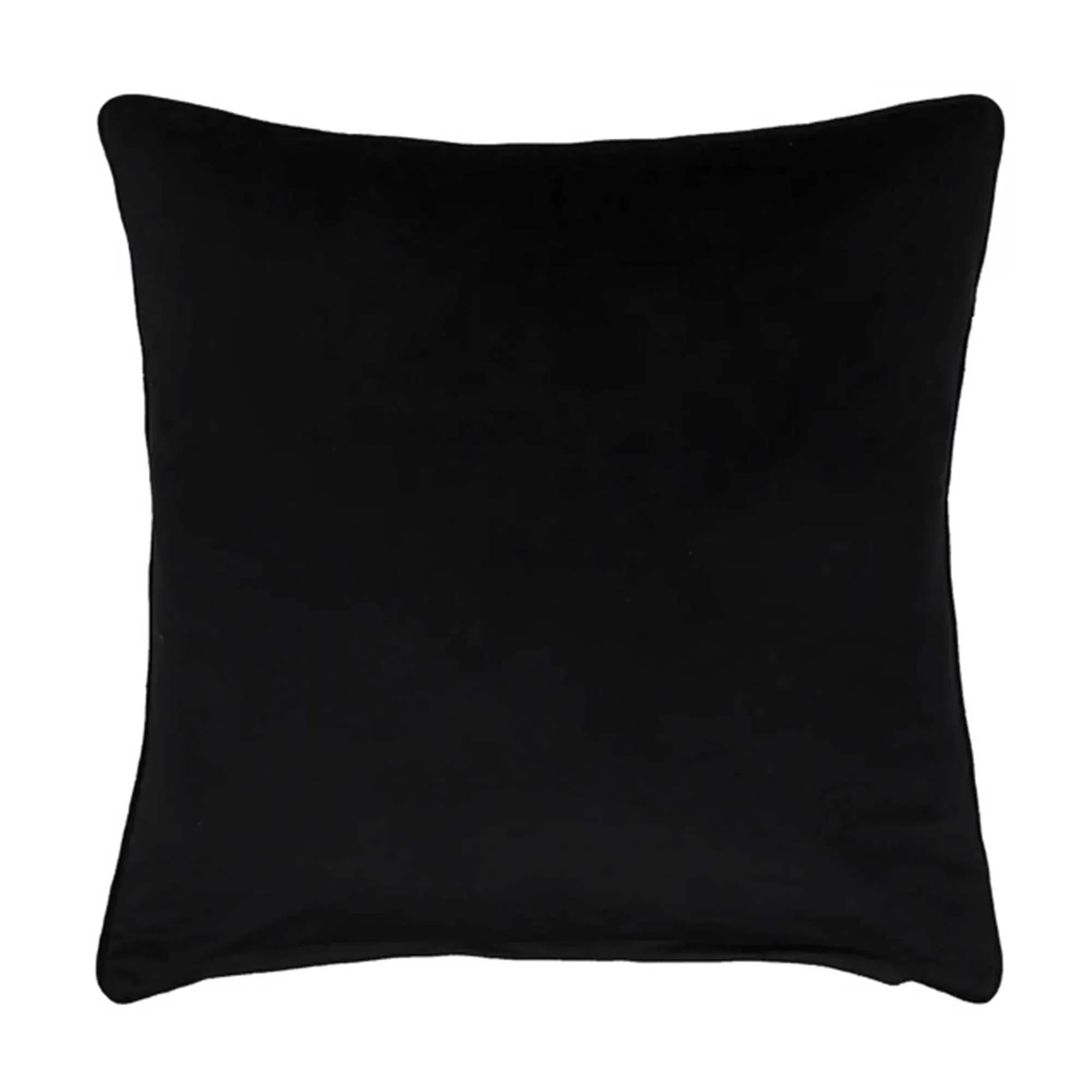 Monochrome Wavy Square Cushion - Black, Polyester alternate view