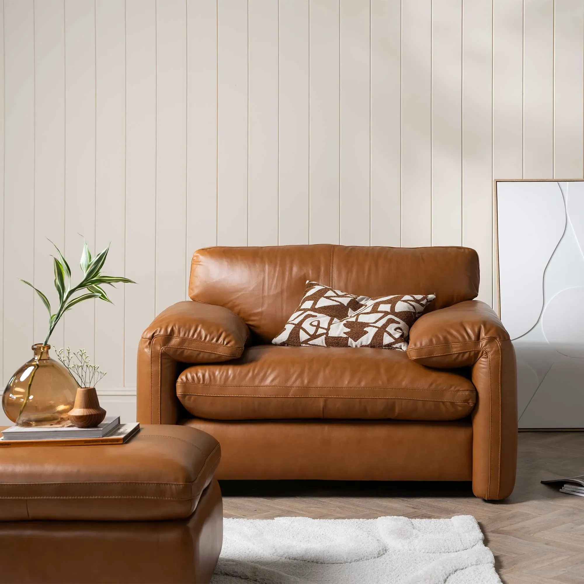 Montague Armchair - Brown, Leather