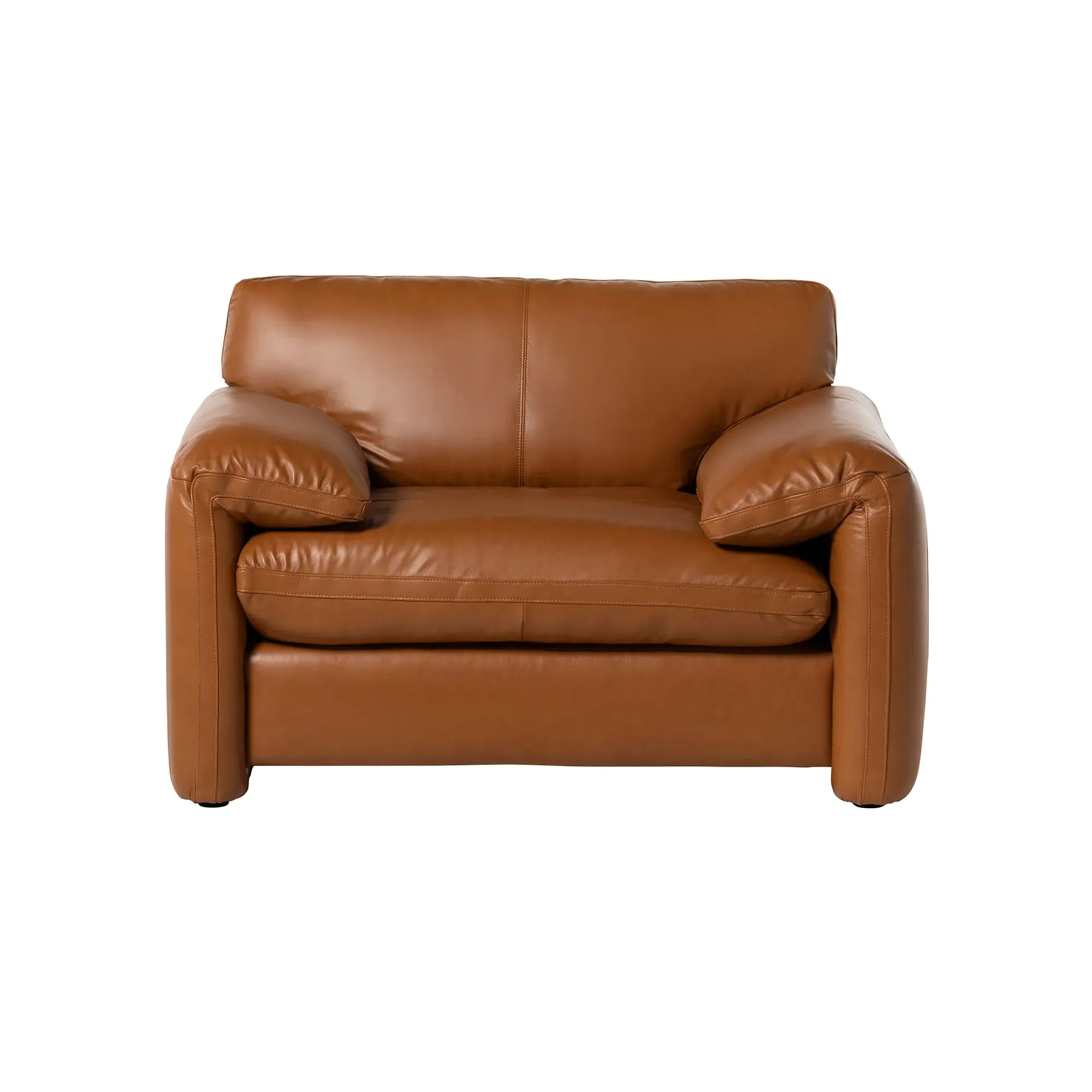 Montague Armchair - Brown, Leather