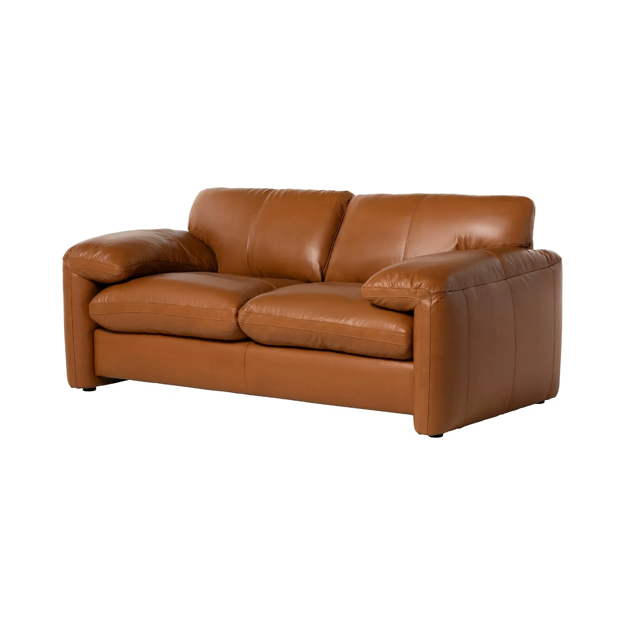 Montague Loveseat Sofa - Brown, Leather