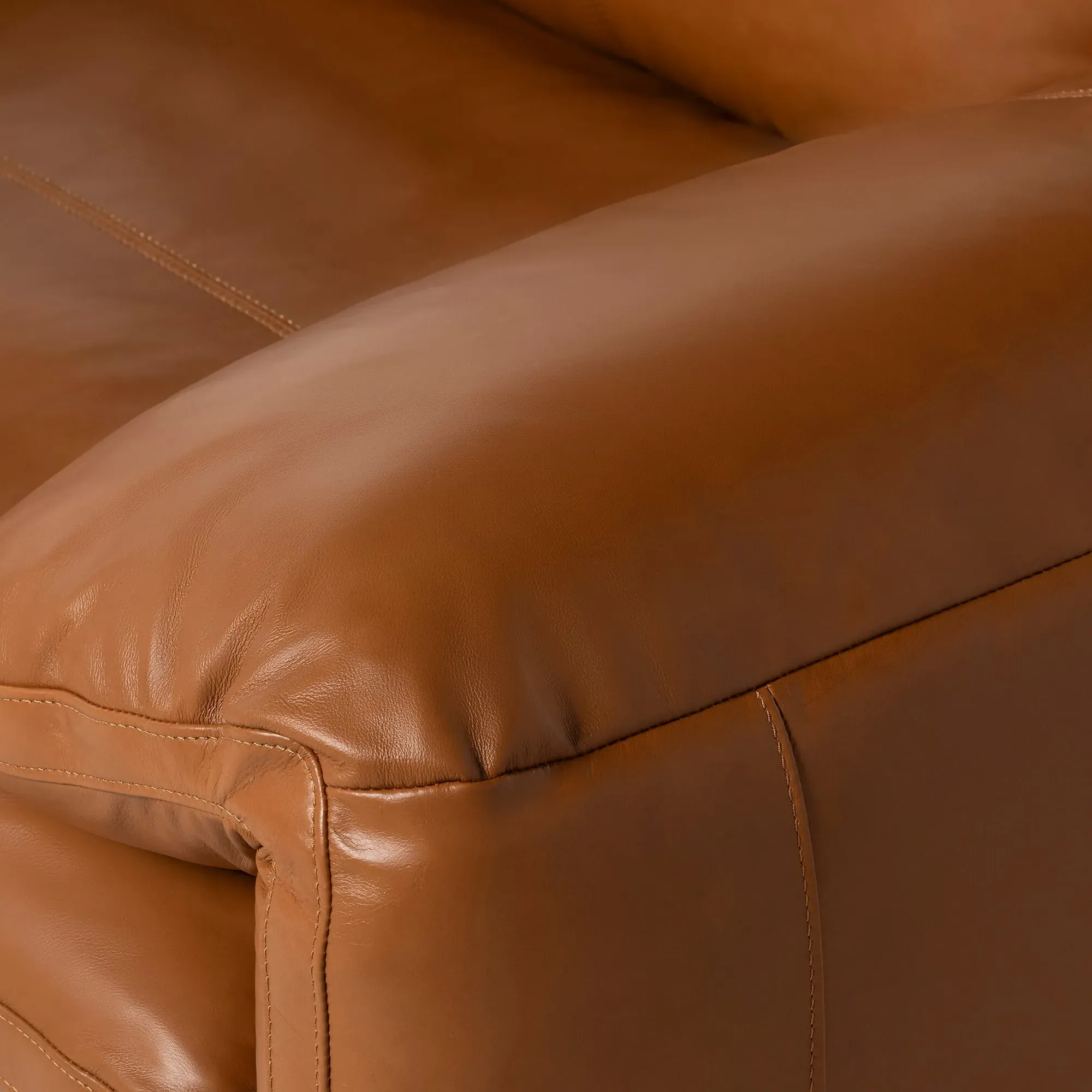 Montague Loveseat Sofa - Brown, Leather