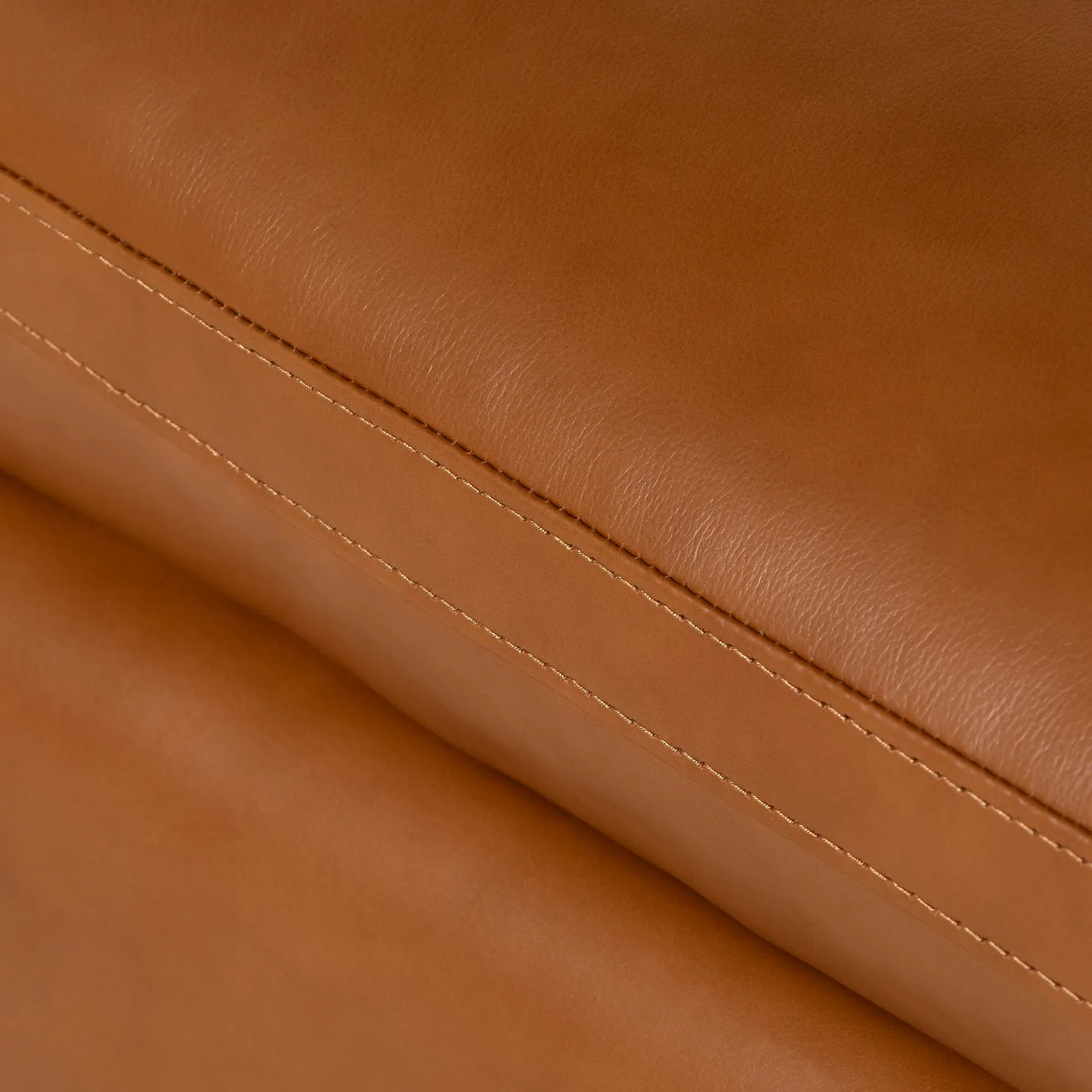 Montague Ottoman - Brown, Leather