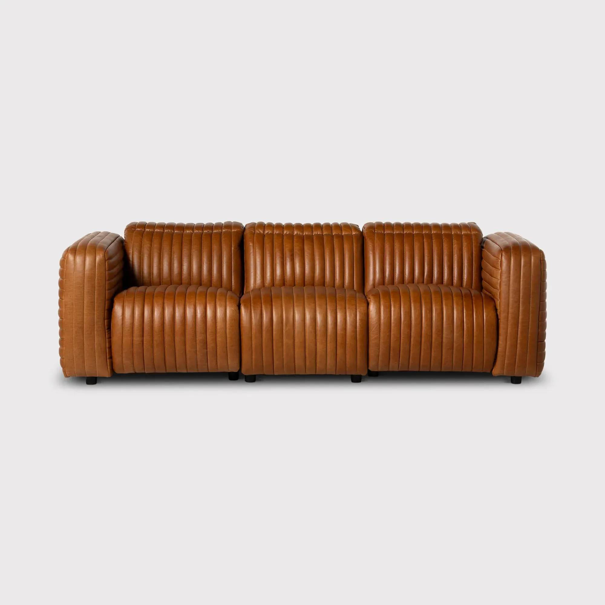 Montara 3-Seater Recliner Sofa - Brown, Leather image