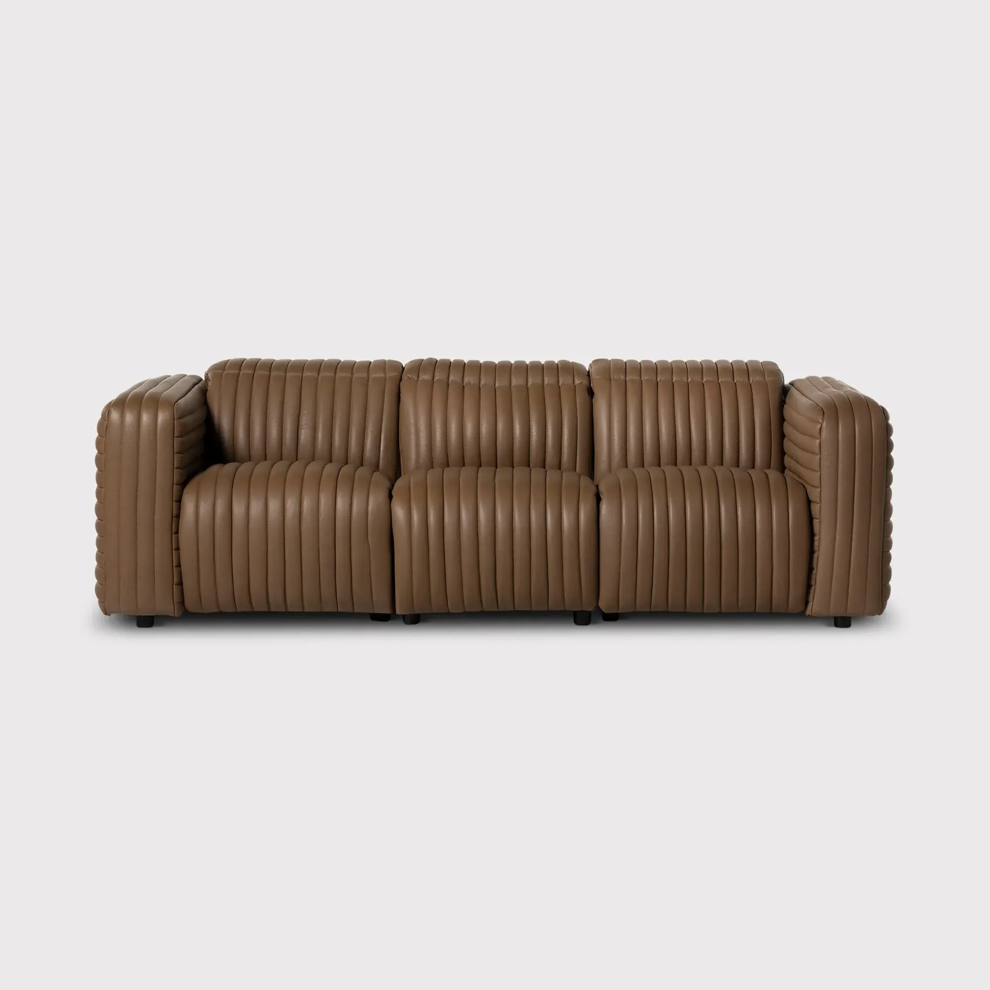 Montara 3-Seater Recliner Sofa - Brown, Leather