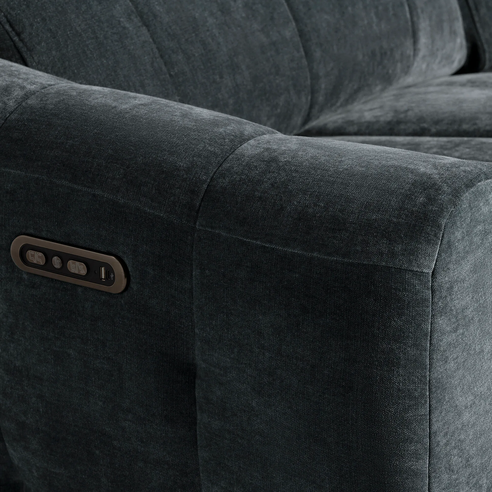 Montgomery 2.5 Seater Sofa with Power Headrest - Fabric