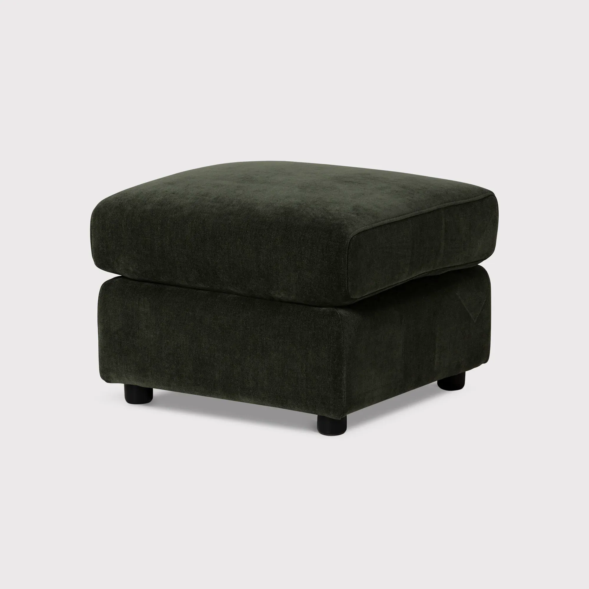 Montgomery Footstool - Green, Fabric
