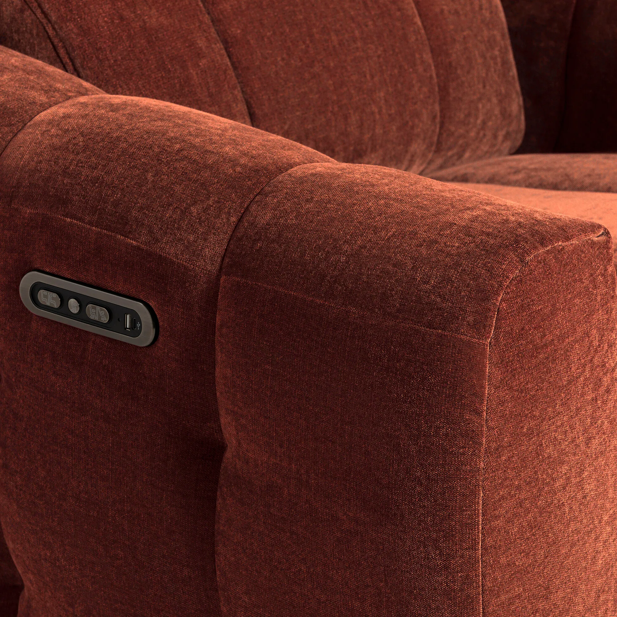 Montgomery Power Recliner Chair with Headrest - Fabric