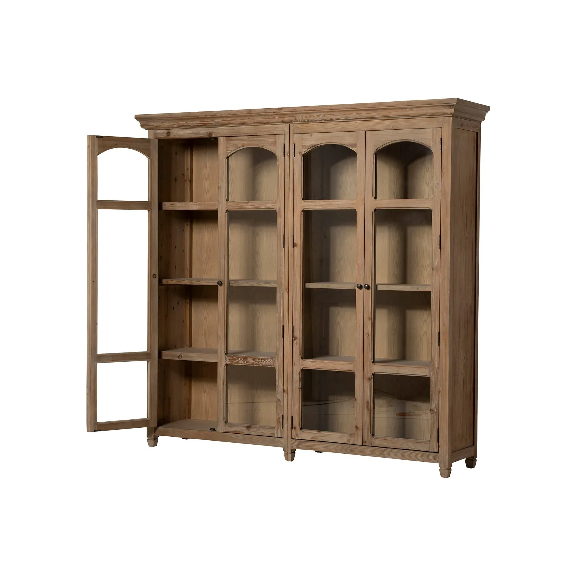 Morlin Large Display Cabinet - Neutral, Recycled Pine