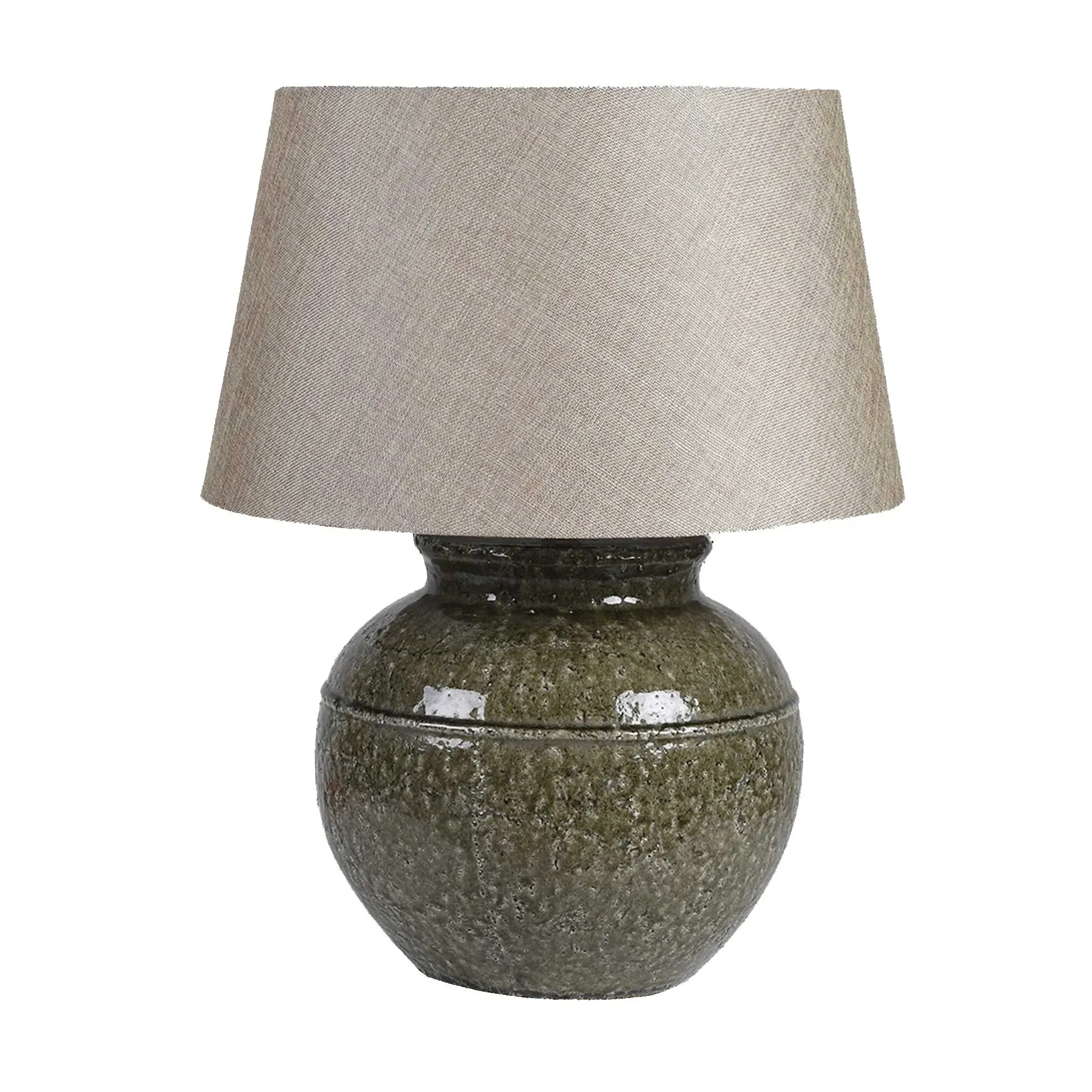 Moss Ceramic Table Lamp - Green, Stoneware image