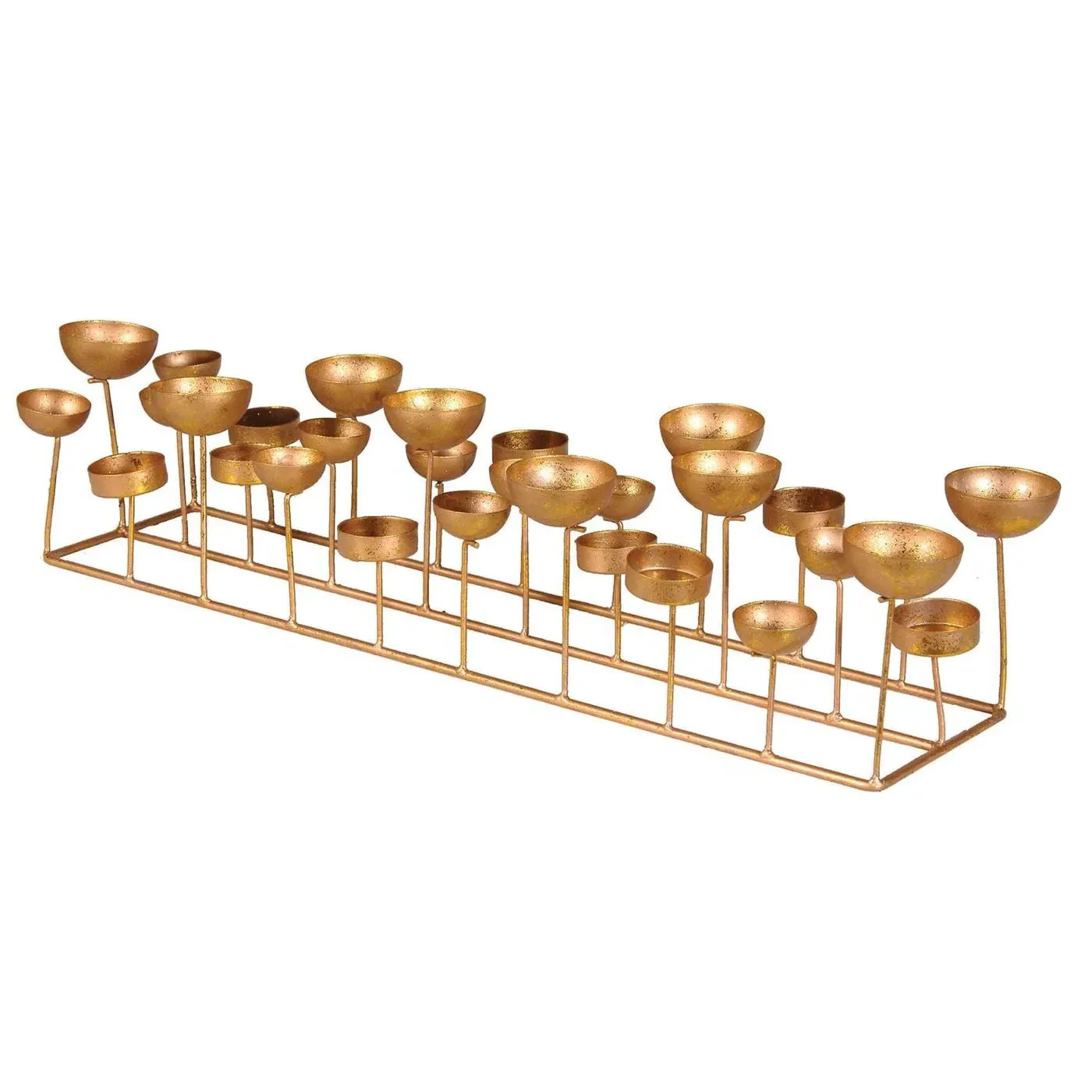 Multi Cup Tealight Holder - Gold, Metal image