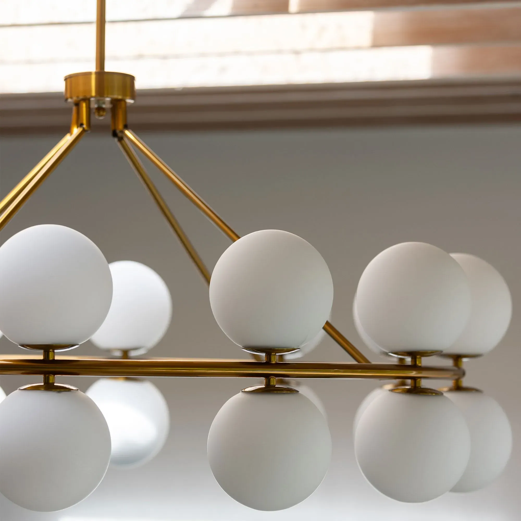 Multi Globe Chandelier - Gold, Glass