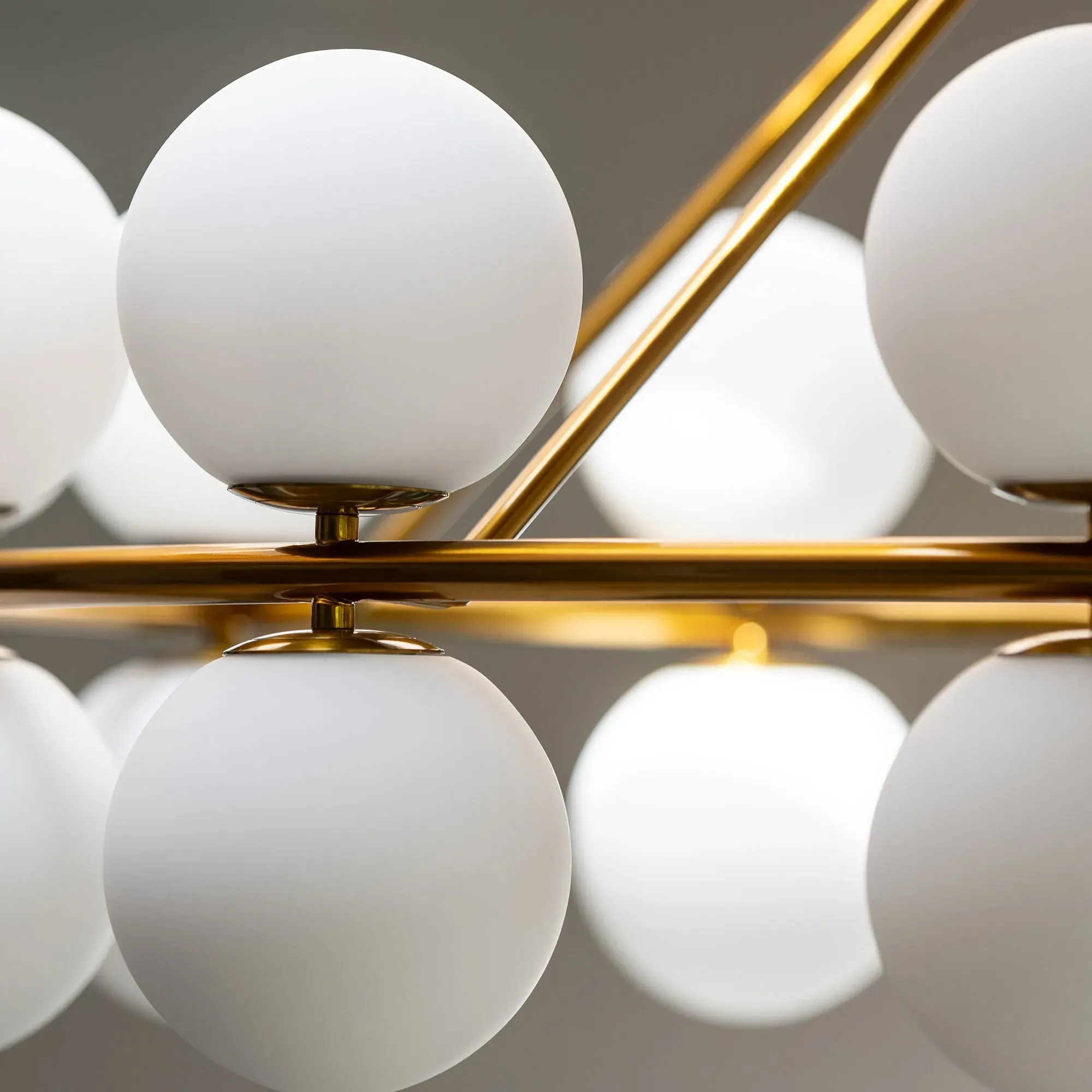 Multi Globe Chandelier - Gold, Glass