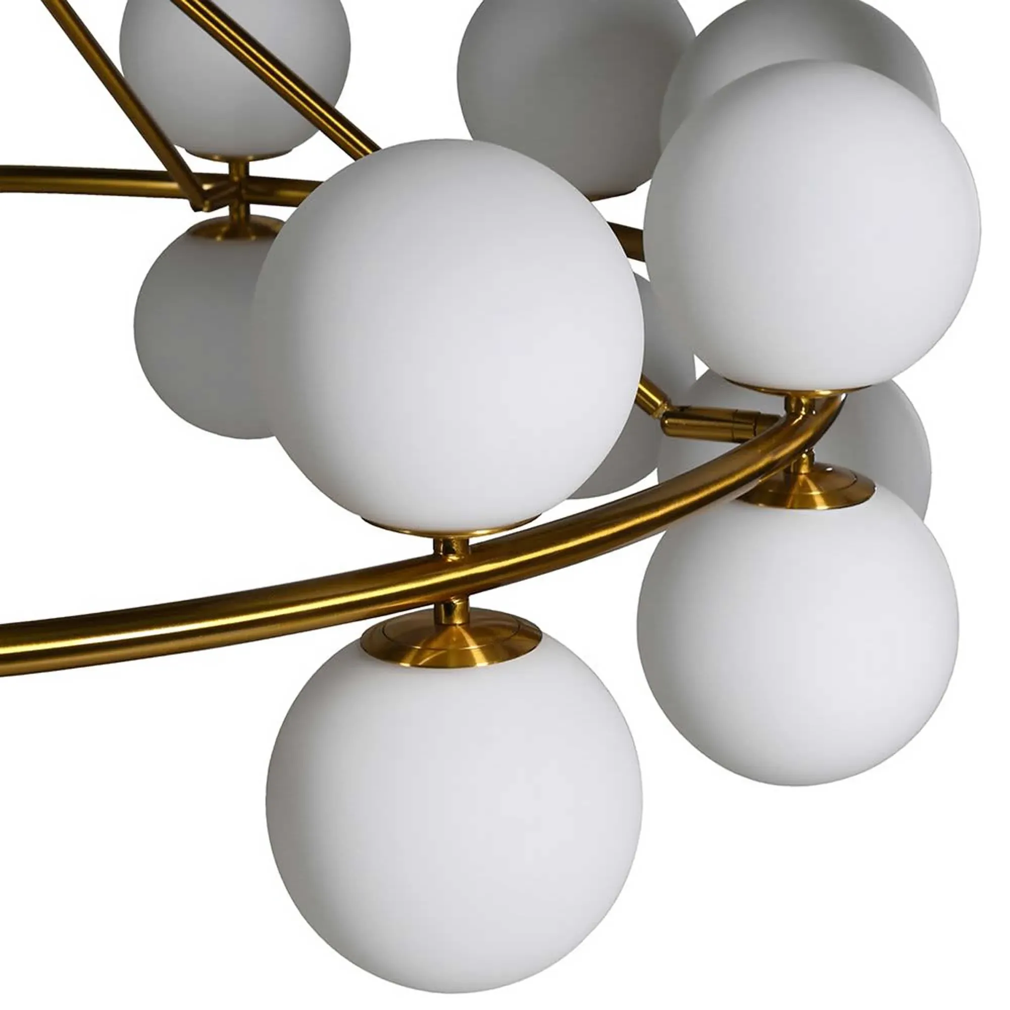 Multi Globe Chandelier - Gold, Glass