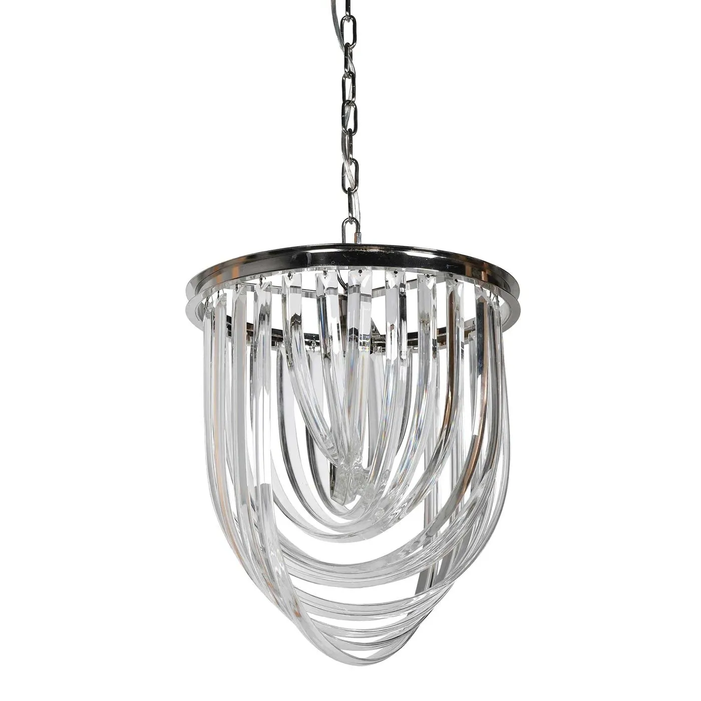 Multi Strand Charm Chandelier - Chrome, Glass