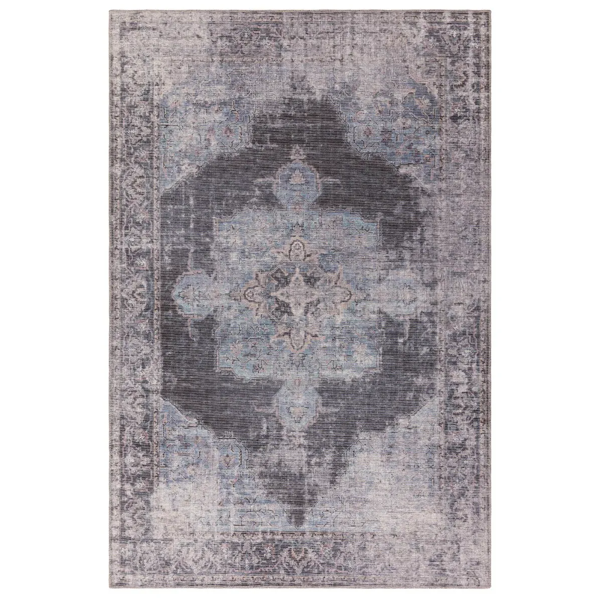 Myla Roya Square Rug - Grey, Cotton Blend image