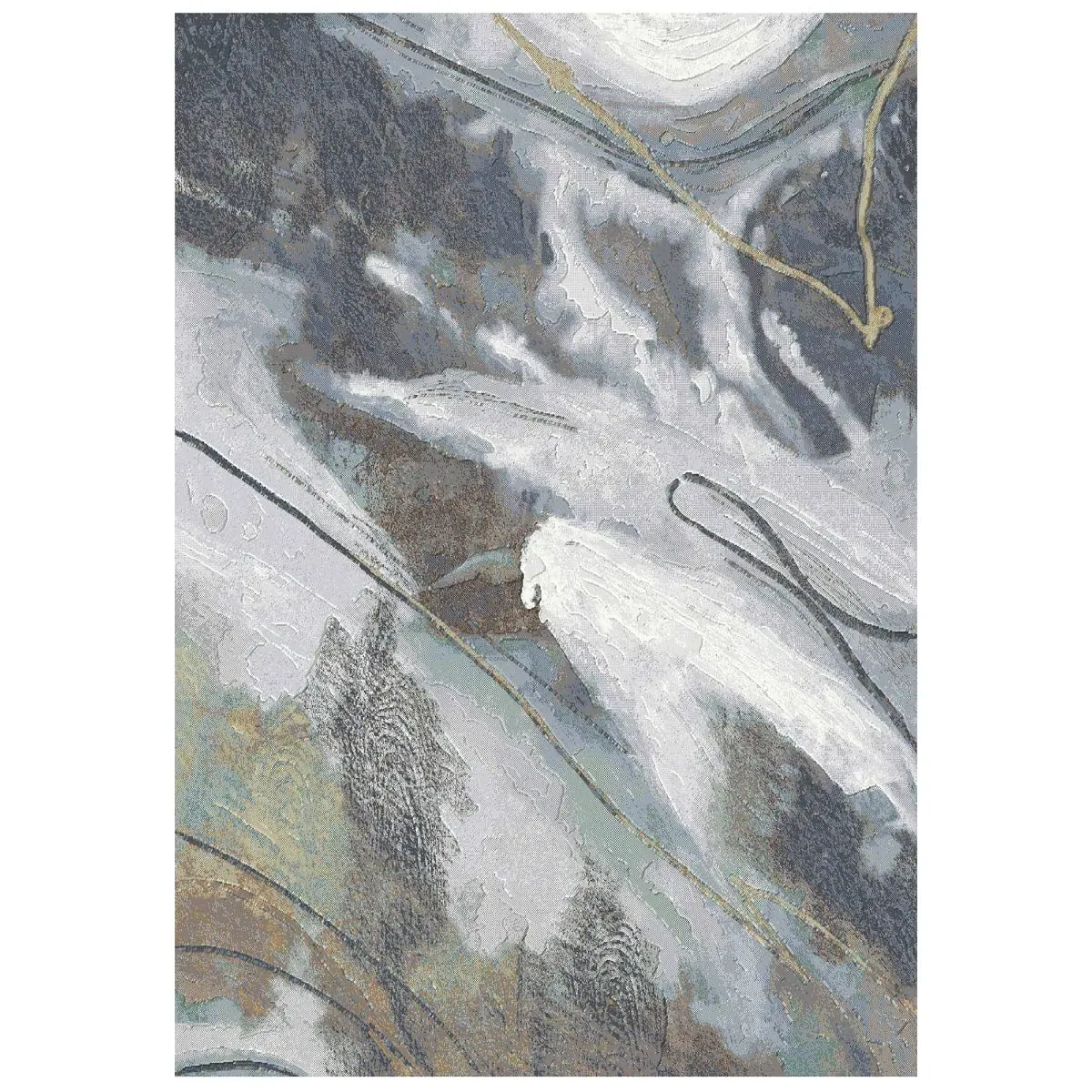 Mystic Rectangular Rug - Blue, Chenille Cotton product