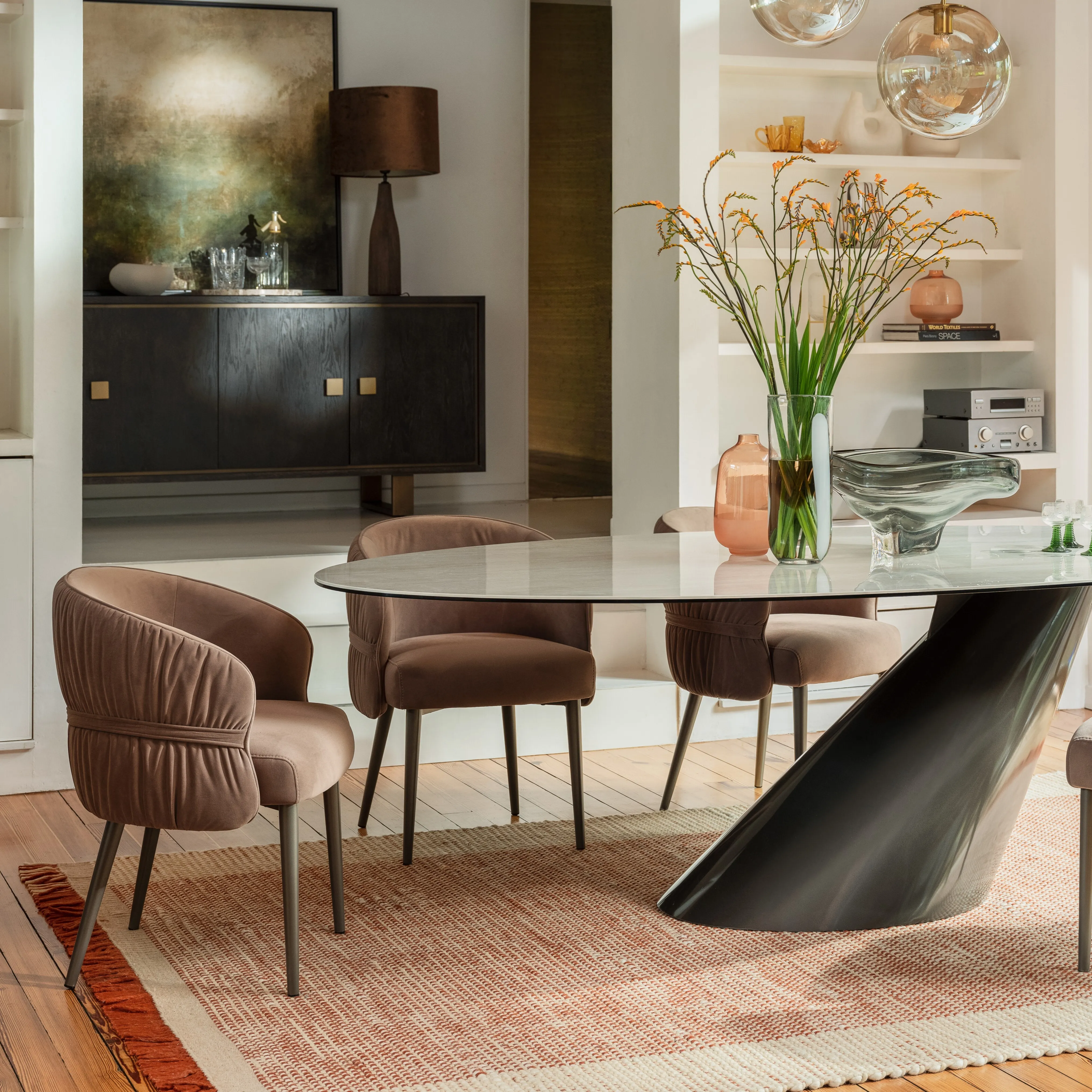 Mythical Square Rug - Brown, Wool