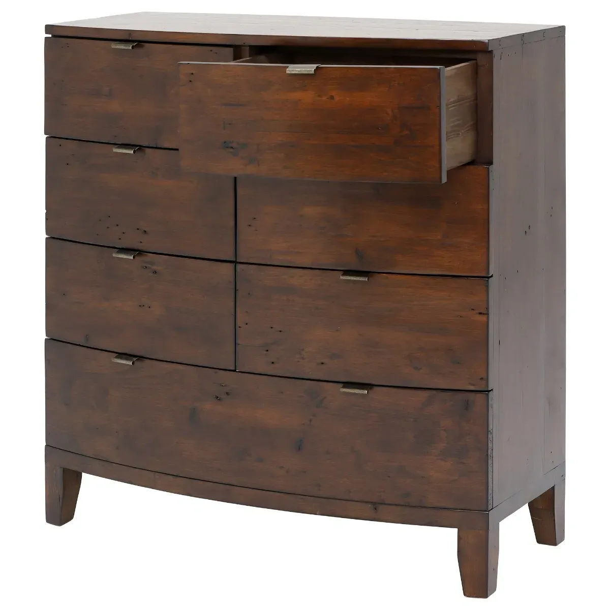 Navajos 7 Drawer Bow Front Chest - Brown, Wood