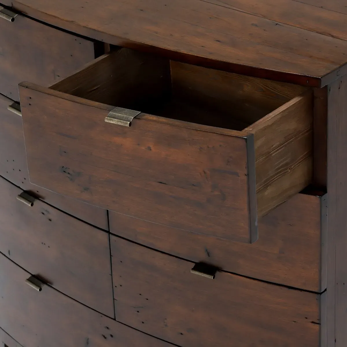 Navajos 7 Drawer Bow Front Chest - Brown, Wood