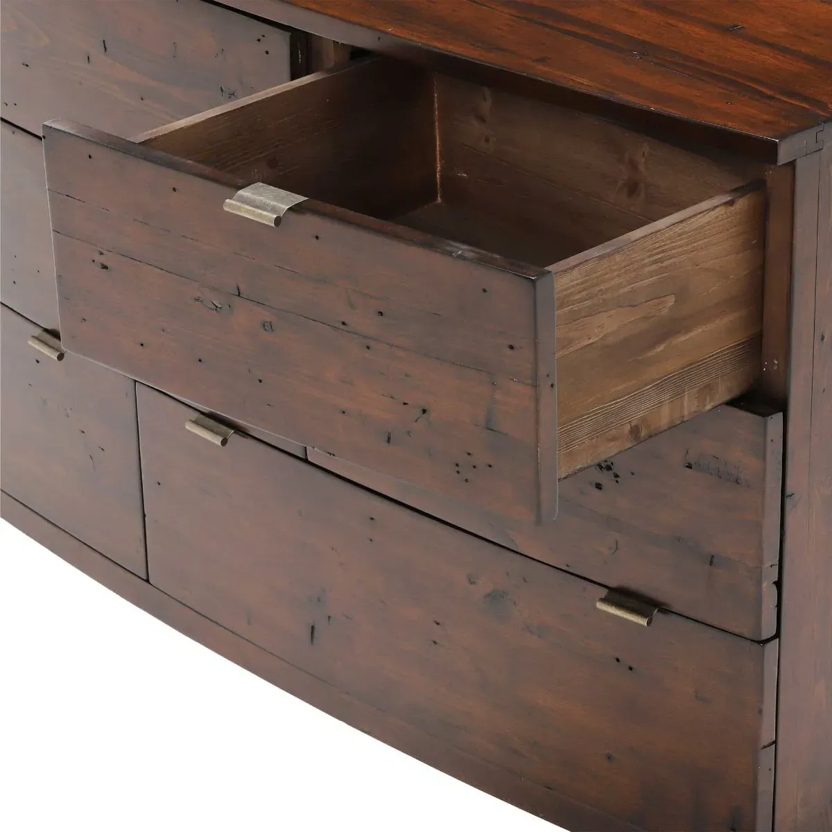 Navajos 8 Drawer Dresser Cabinet - Brown, Reclaimed Wood