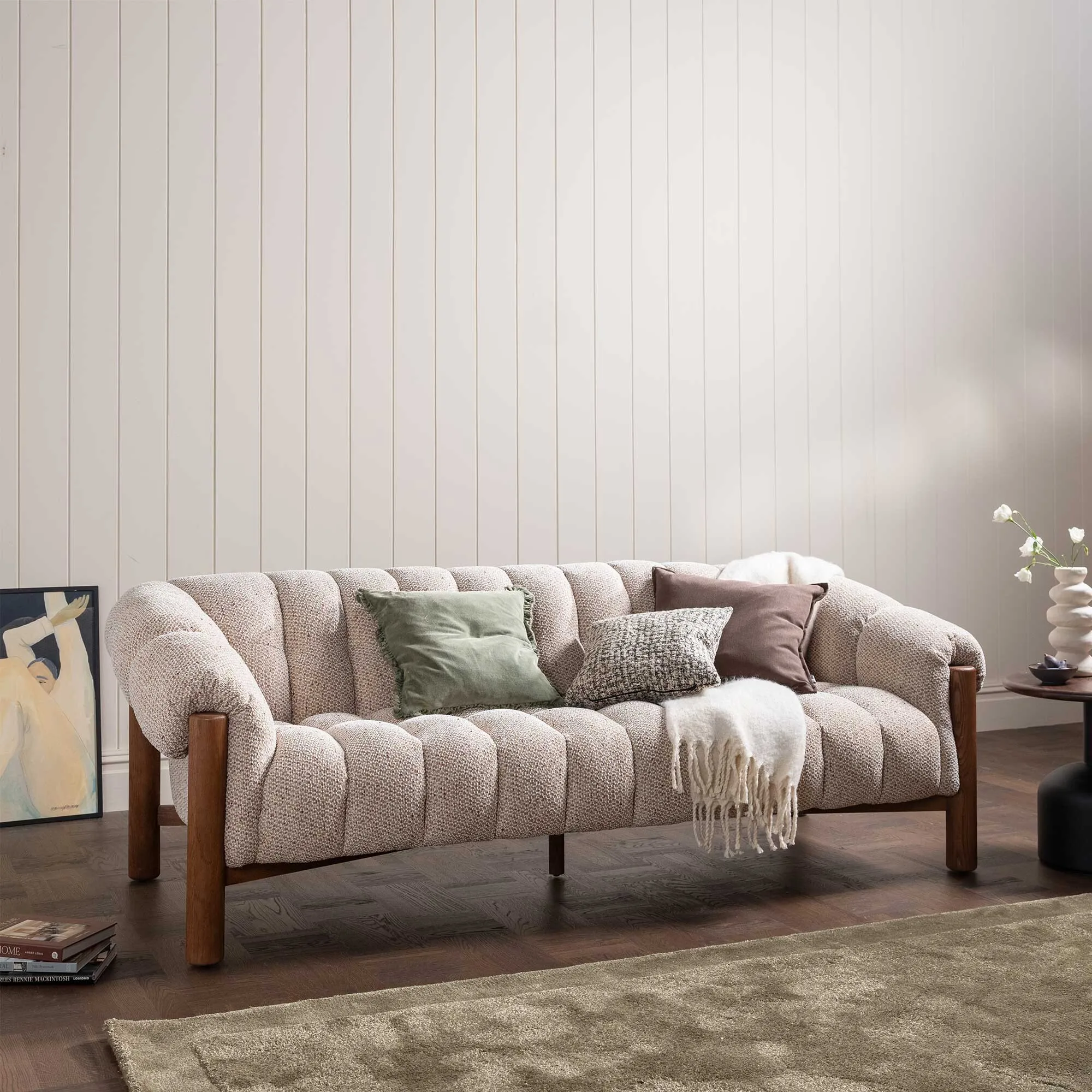 Nebula Fabric Sofa - Oak