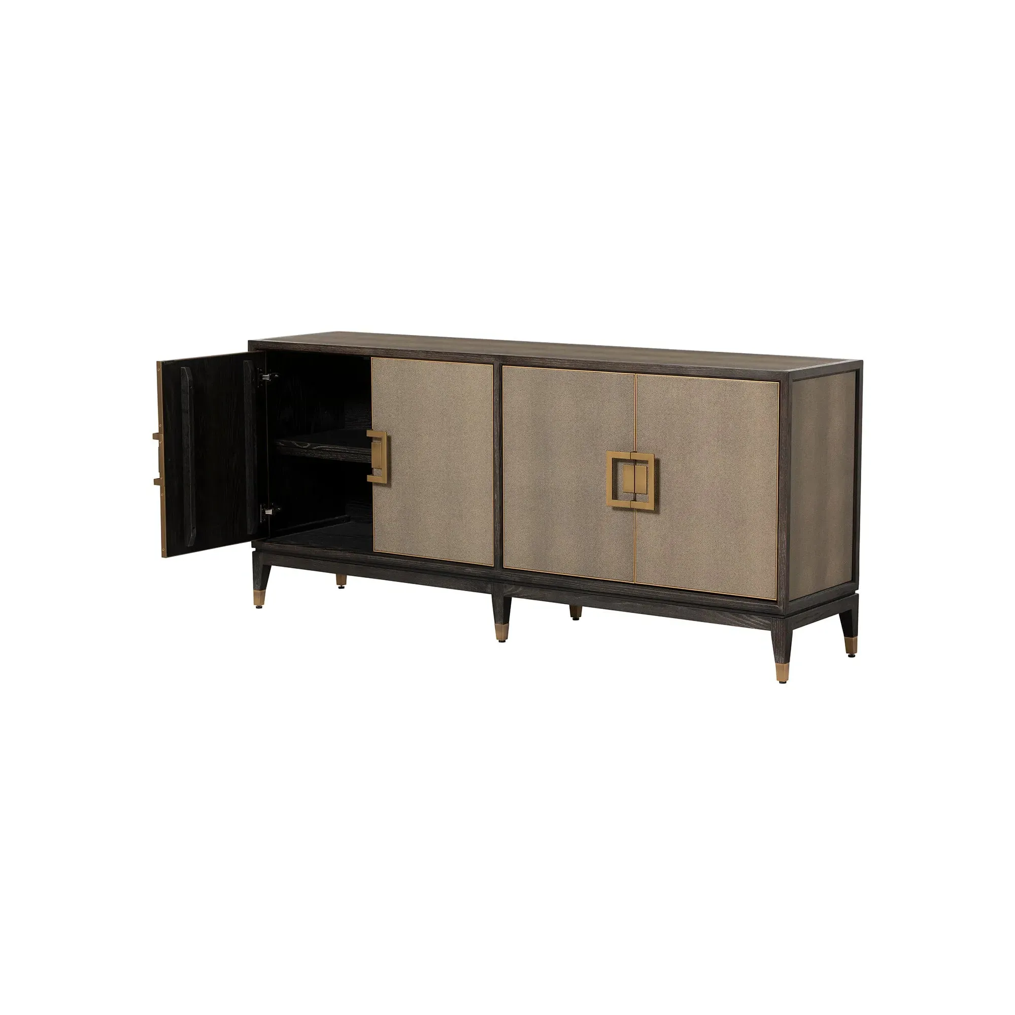 Nerina 4 Door Sideboard - Gold, Oak