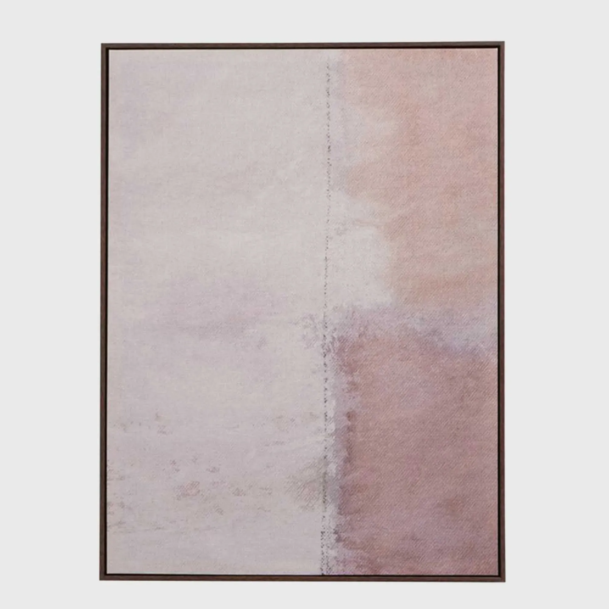Neutral Abstract Square Framed Canvas Print image