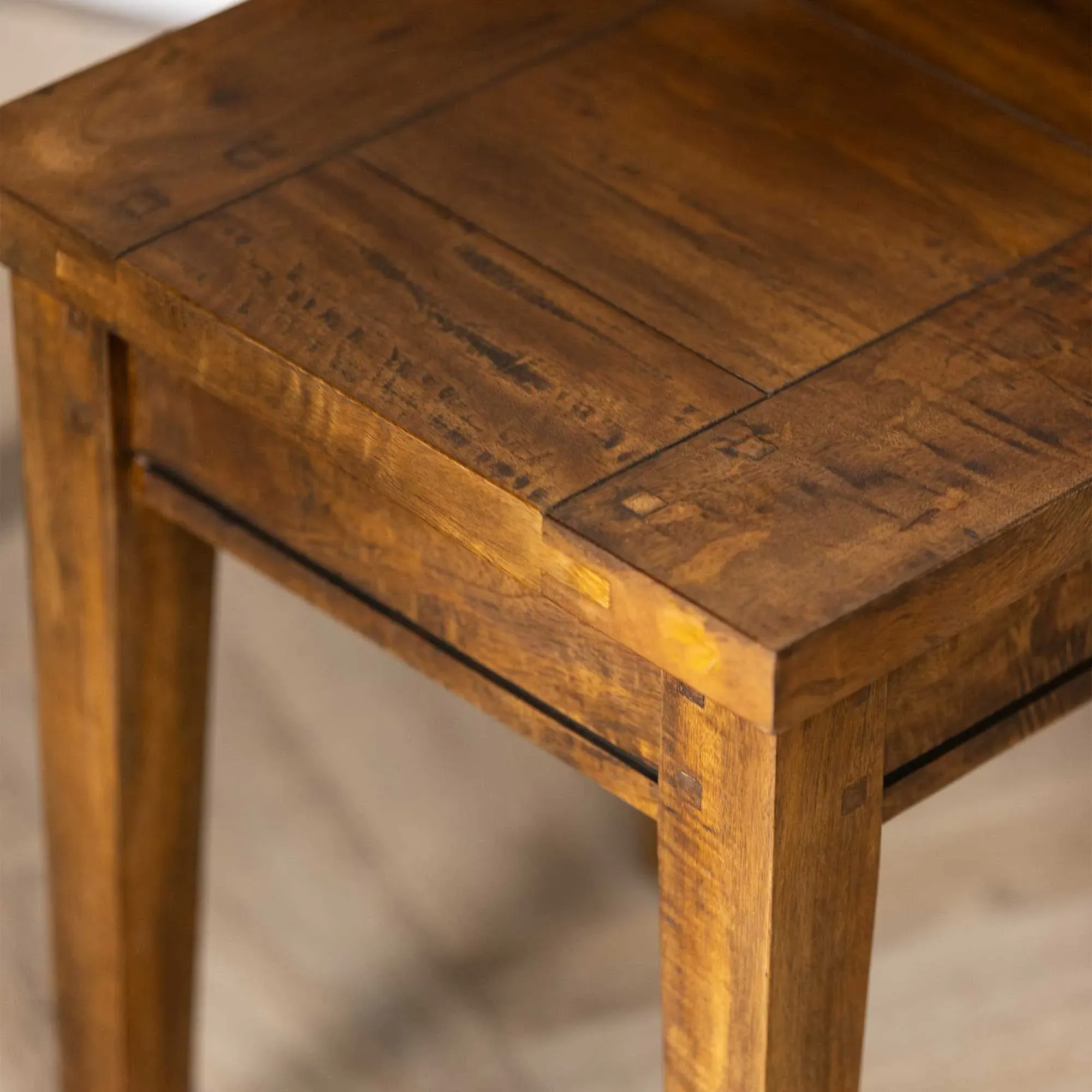 New Frontier Stool - Brown, Mango Wood