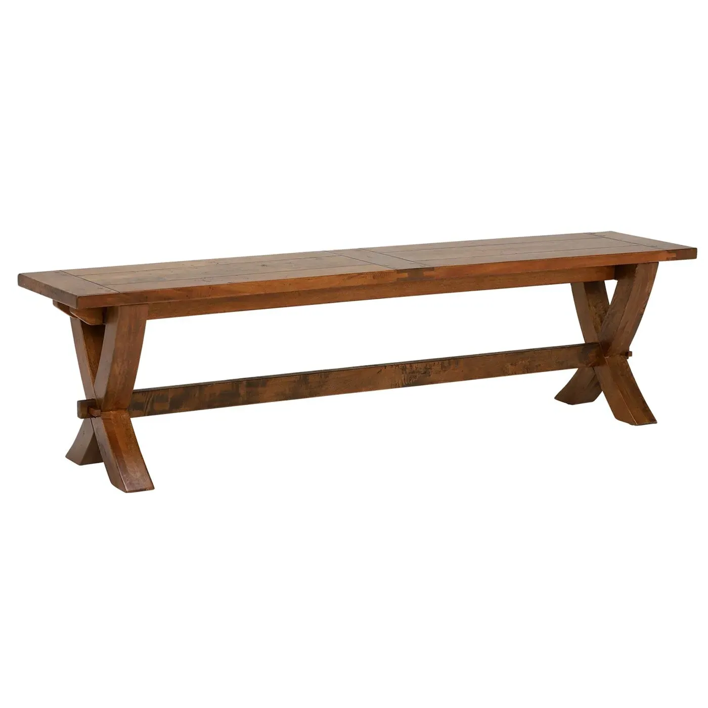 New Frontier X Leg Bench - Brown, Mango Wood