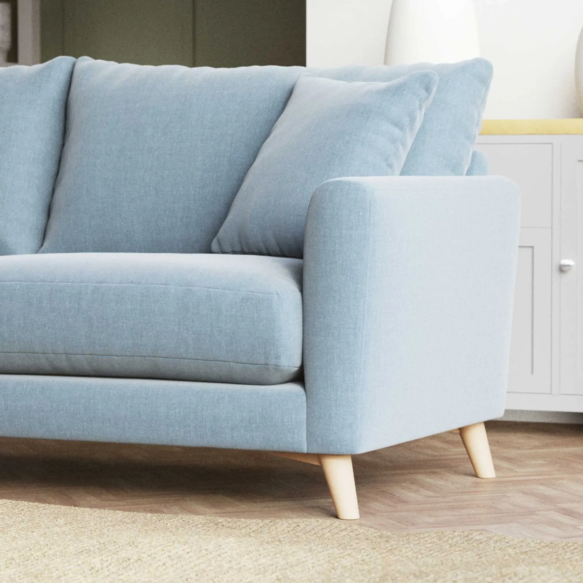 Newberry 3-Seater Sofa - Blue, Fabric