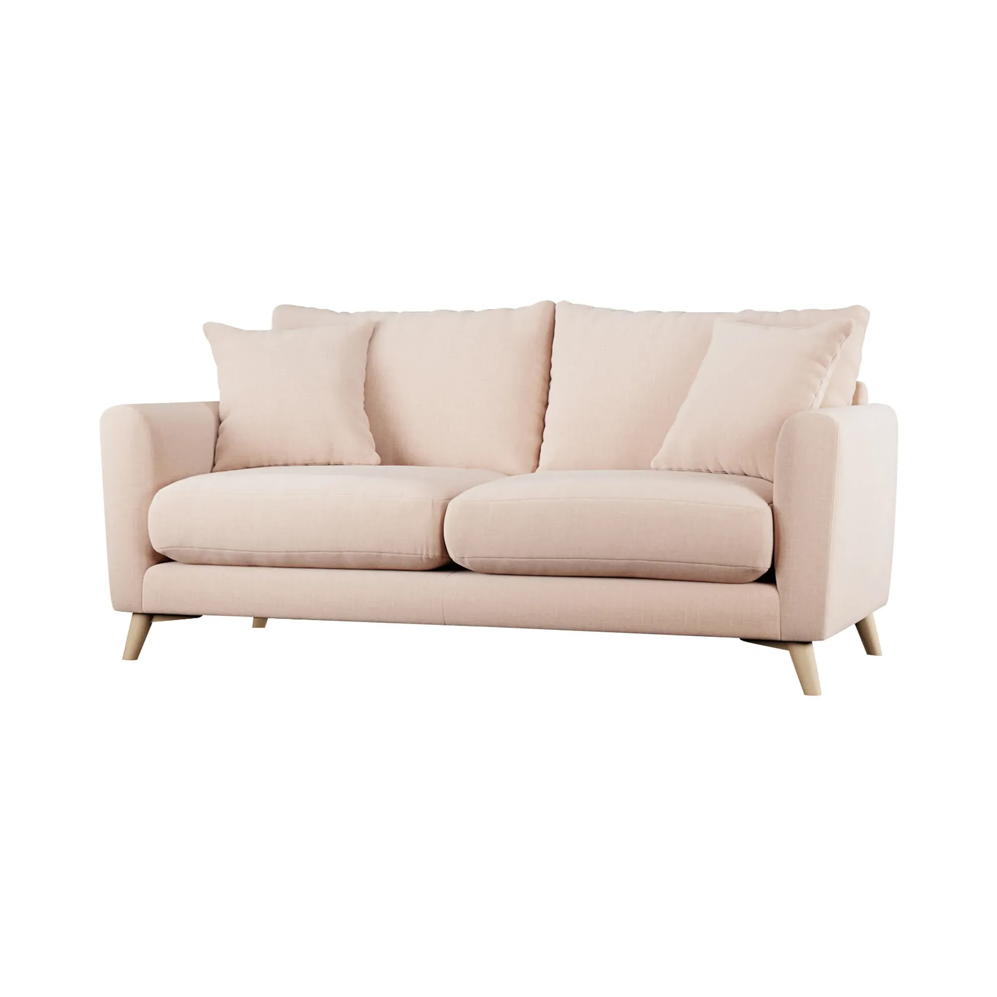Newberry 3-Seater Sofa - Pink, Fabric