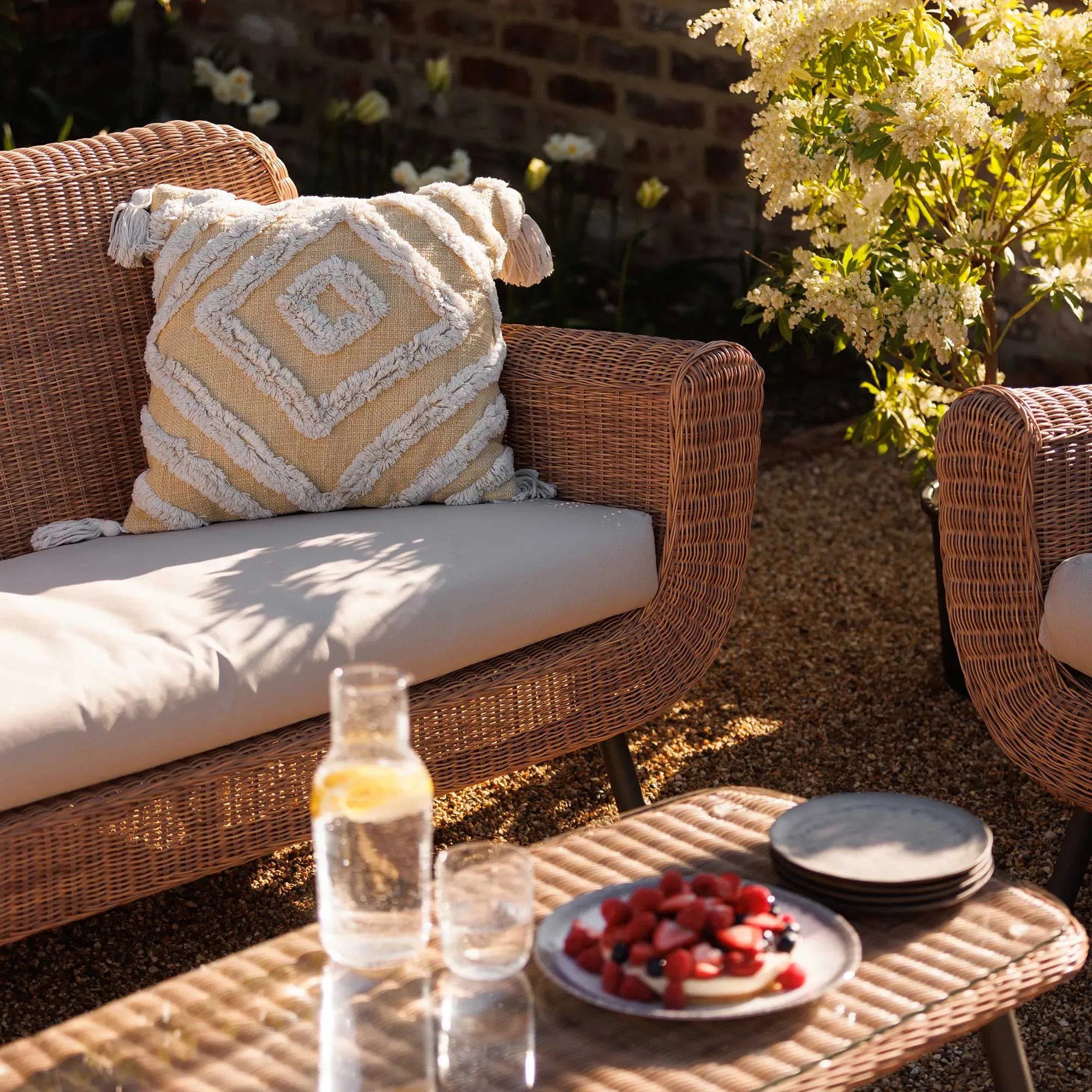 Nola Square Cushion - Yellow, Polyester