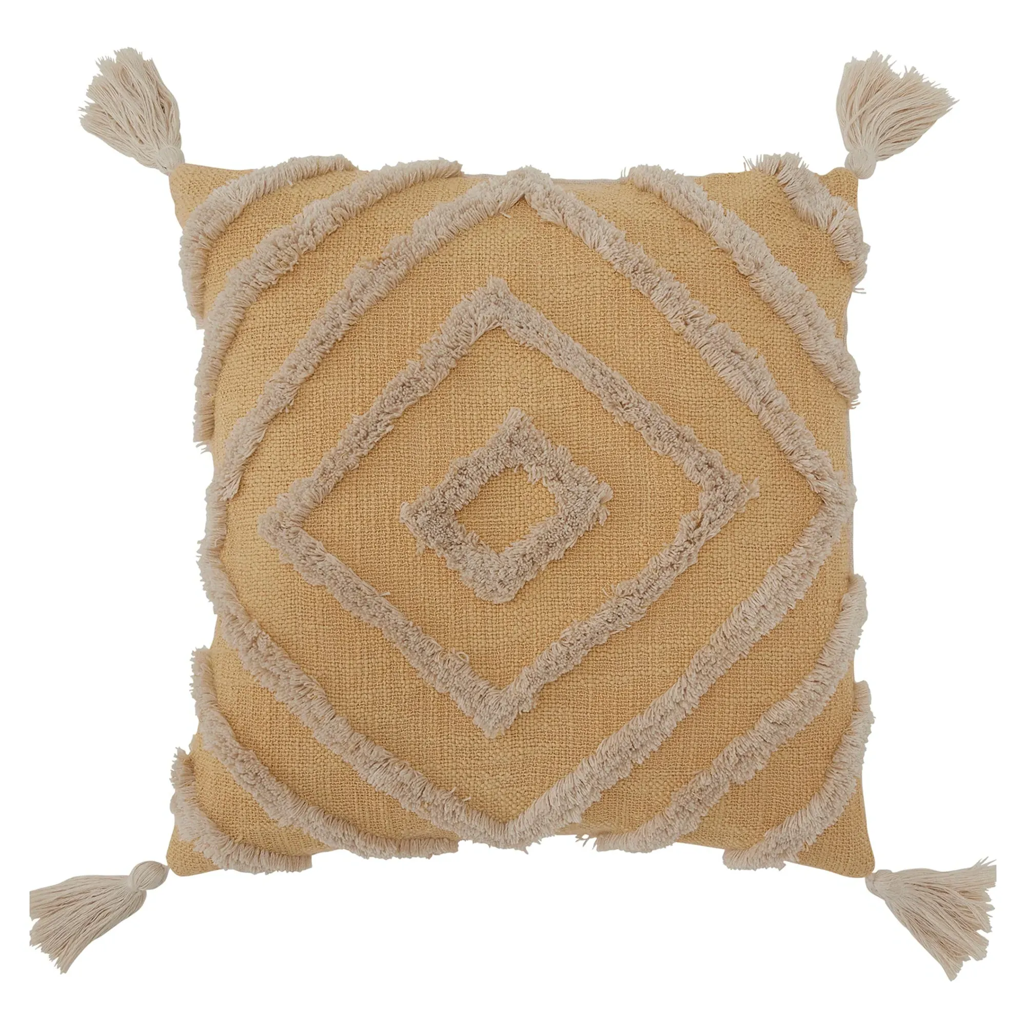 Nola Square Cushion - Yellow, Polyester