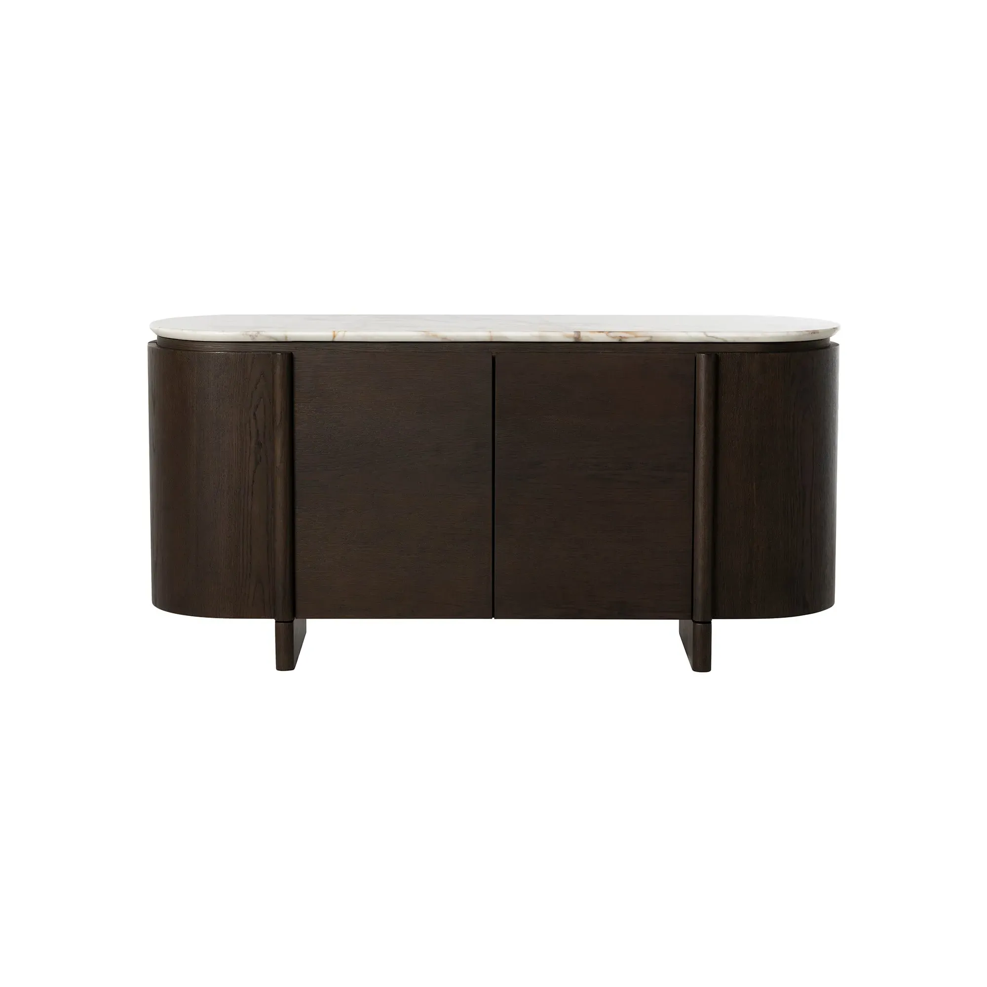 Nord Sideboard with Ceramic Marble Effect Top - Brown, Oak Veneer alternate view