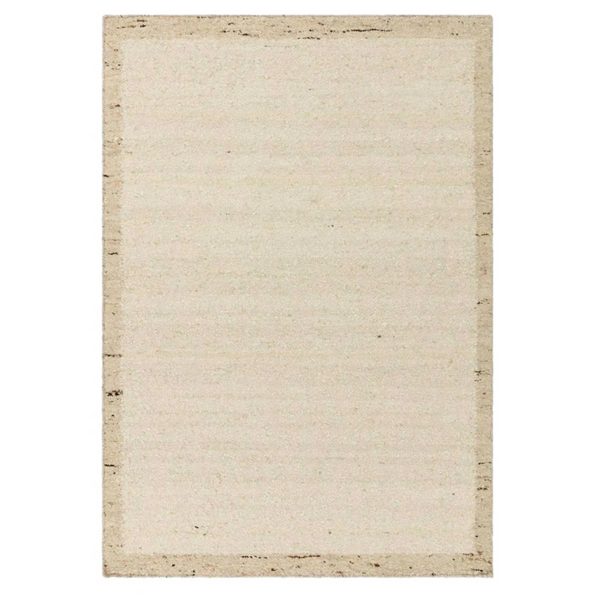 Nori Border 160x230cm Rug - Neutral, Wool Blend