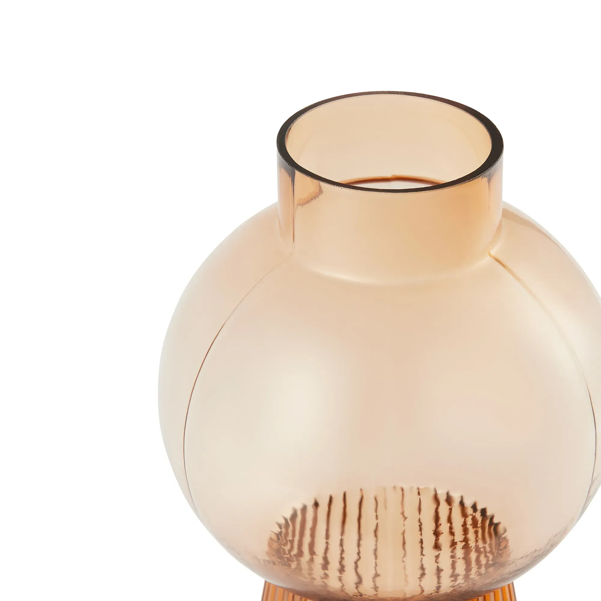 Ochre Bulb Vase - Neutral, Glass