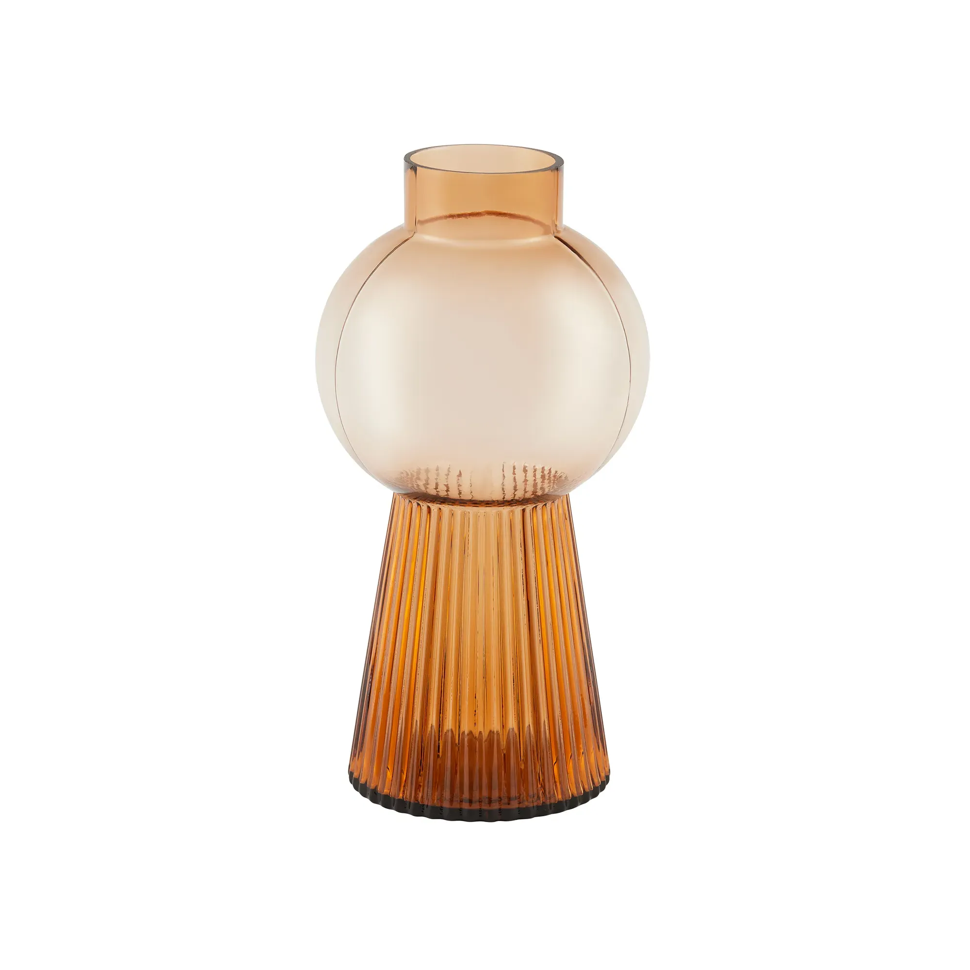 Ochre Bulb Vase - Neutral, Glass