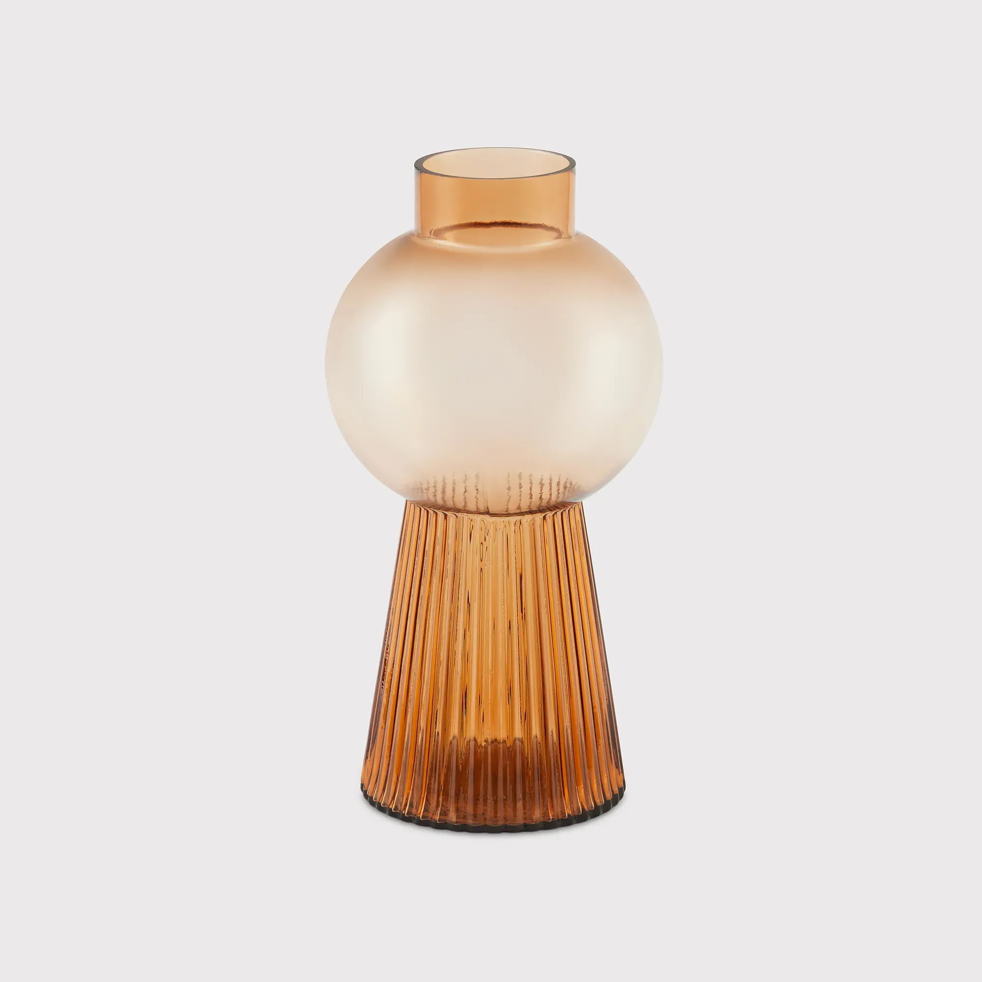 Ochre Bulb Vase - Neutral, Glass