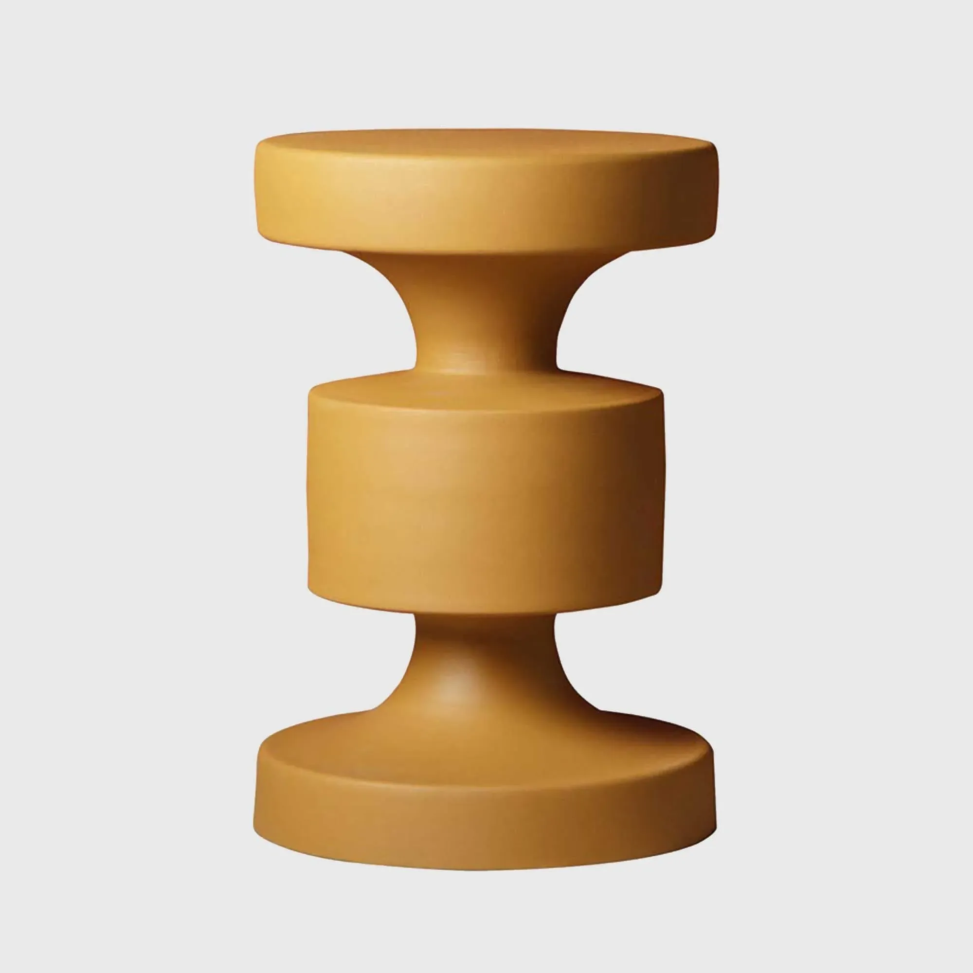 Ochre Round Side Table - Yellow, Metal image