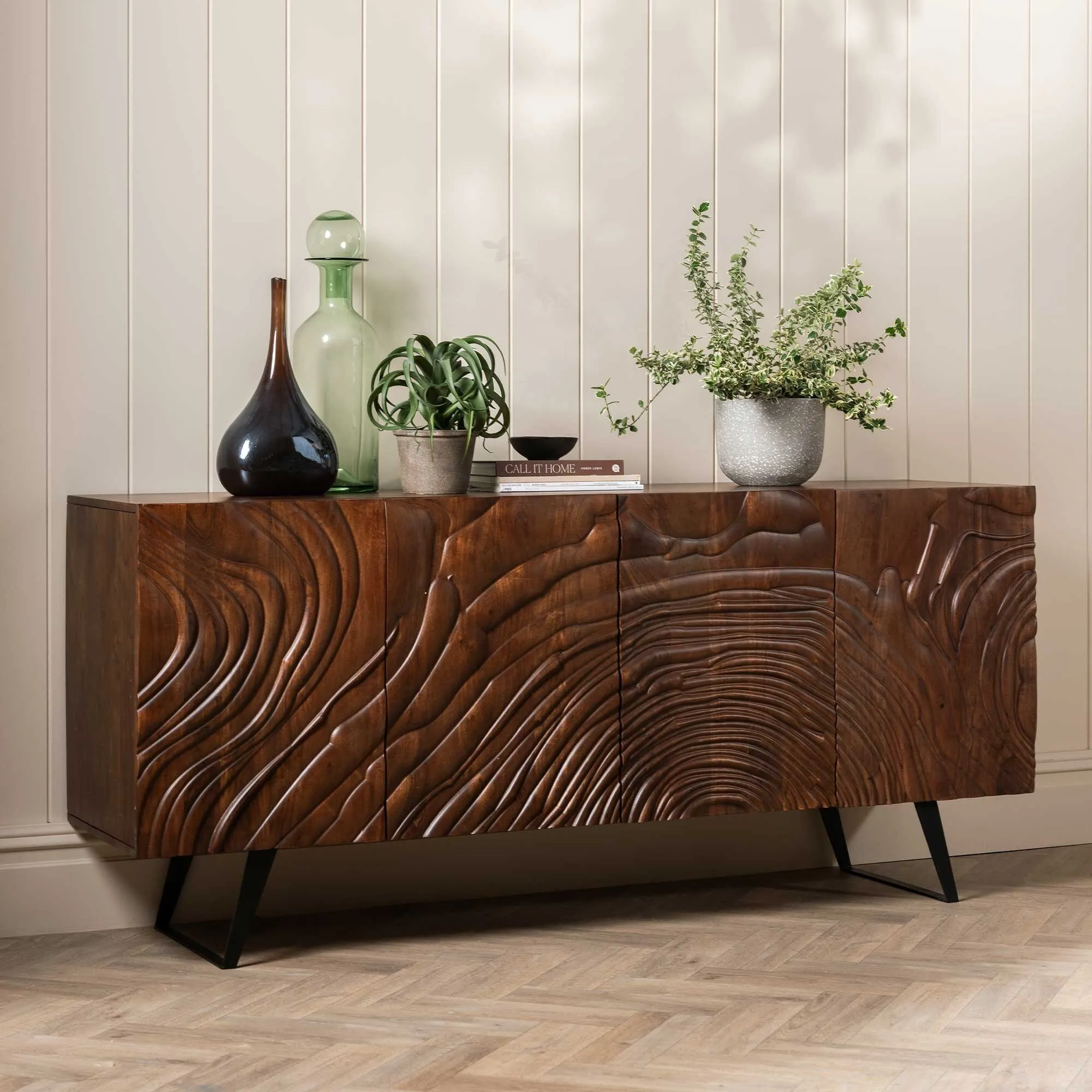 Octavio Sideboard - Brown, Acacia Wood