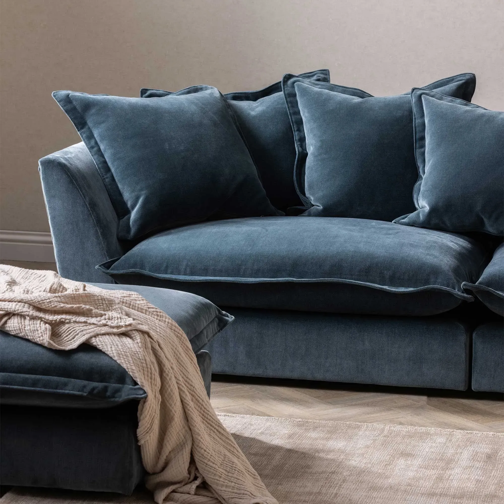 Odyssey Extra Large Split Sofa - Teal, Fabric